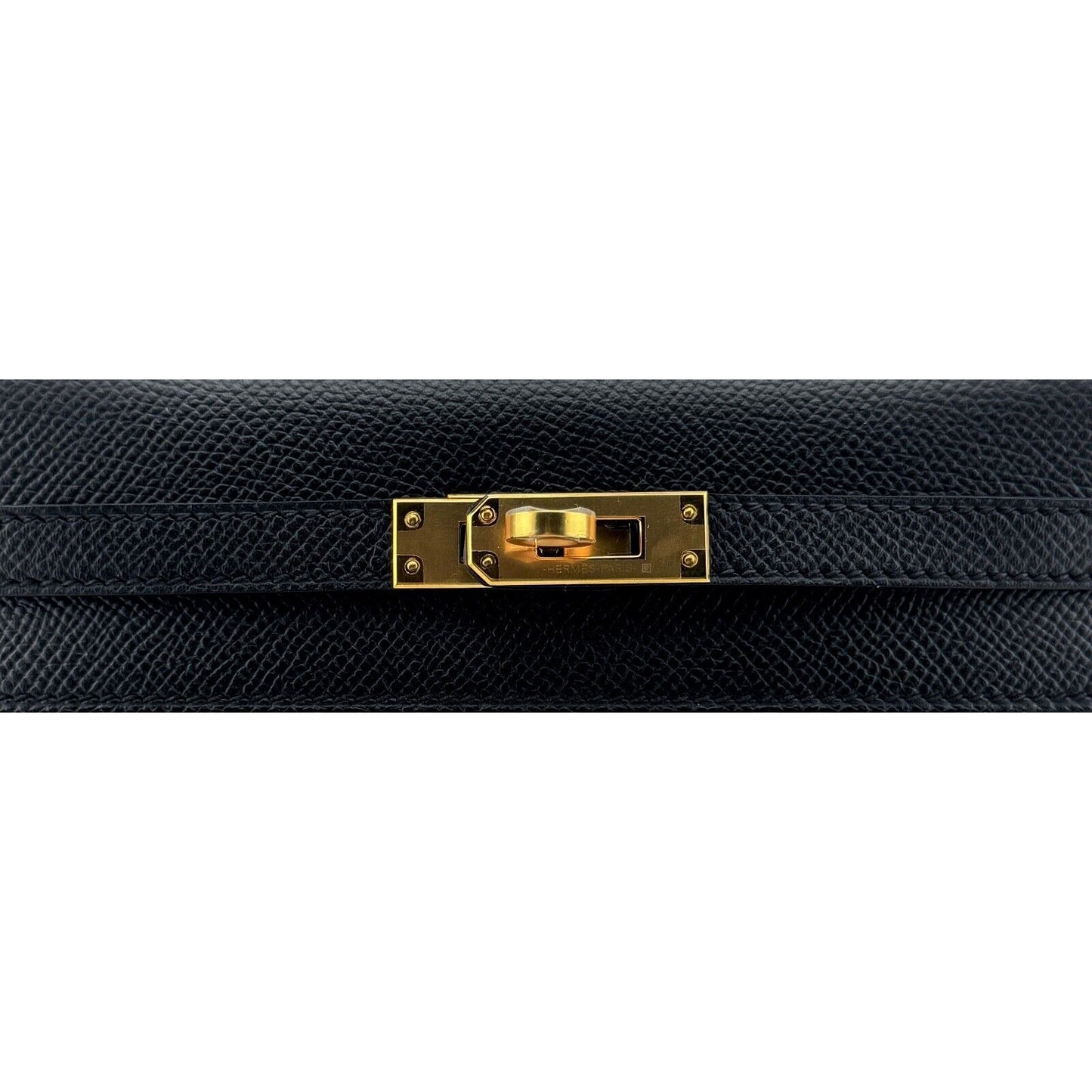 Hermes Kelly 25 Sellier Special Order Black Noir Epsom Gold Hardware