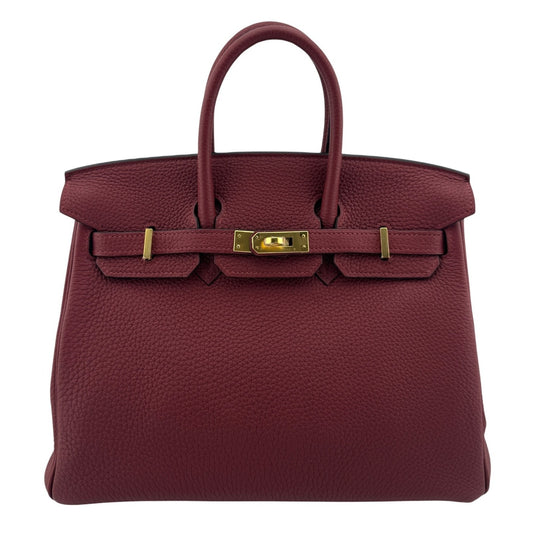Hermes Birkin 25 Rouge Grenat Red Togo Leather Gold Hardware RARE