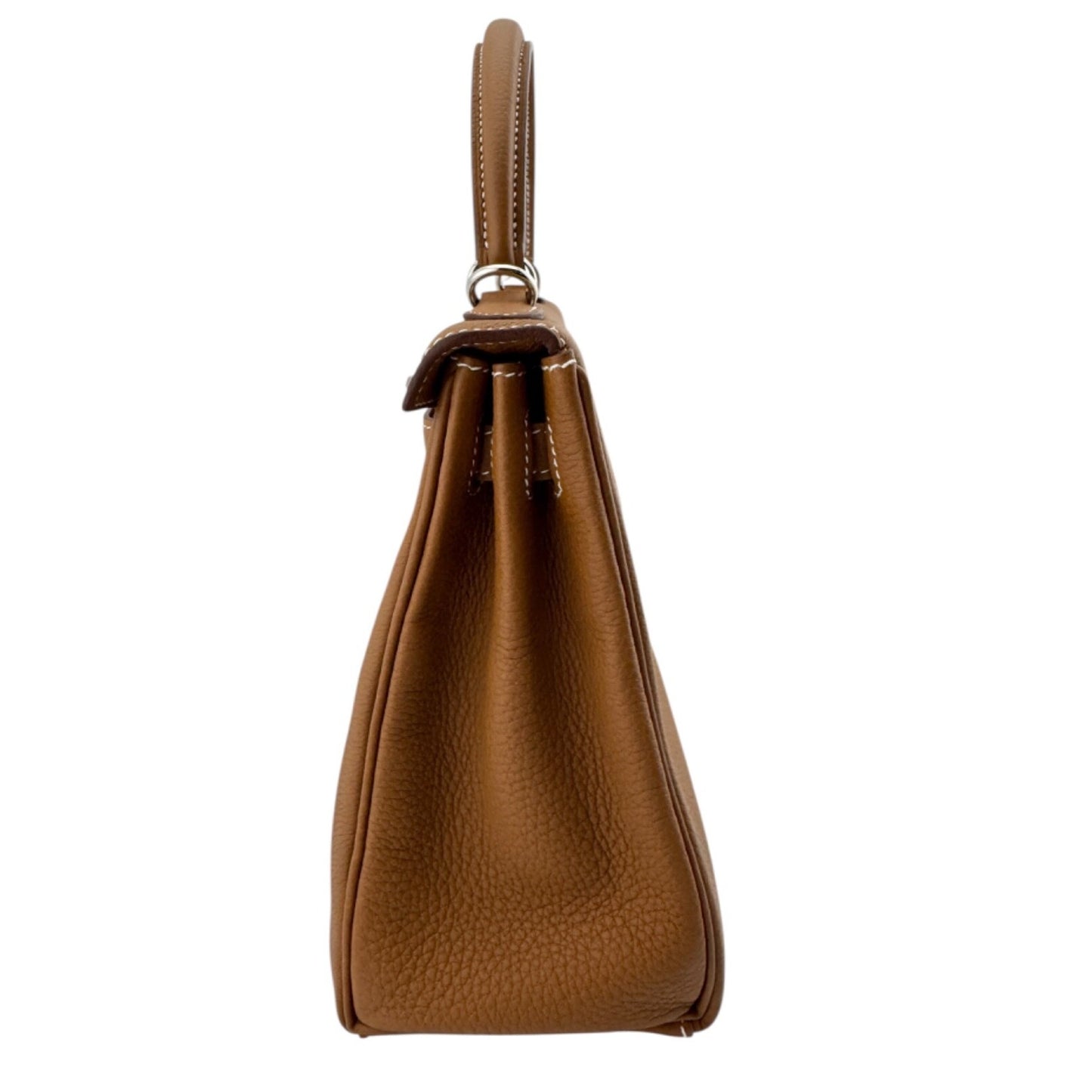 Hermes Kelly 25 Gold Tan Togo Leather Palladium Hardware Shoulder Bag 2024