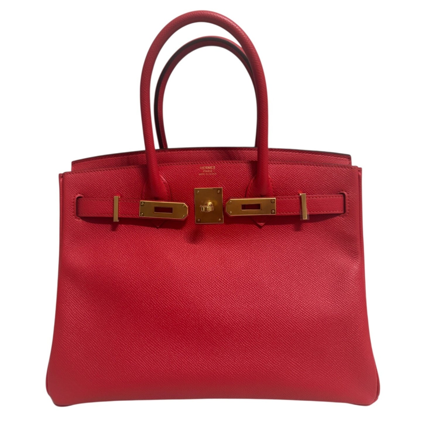 Hermes Birkin 30 Rouge Tomato Tomato Red Epsom Leather Gold Hardware