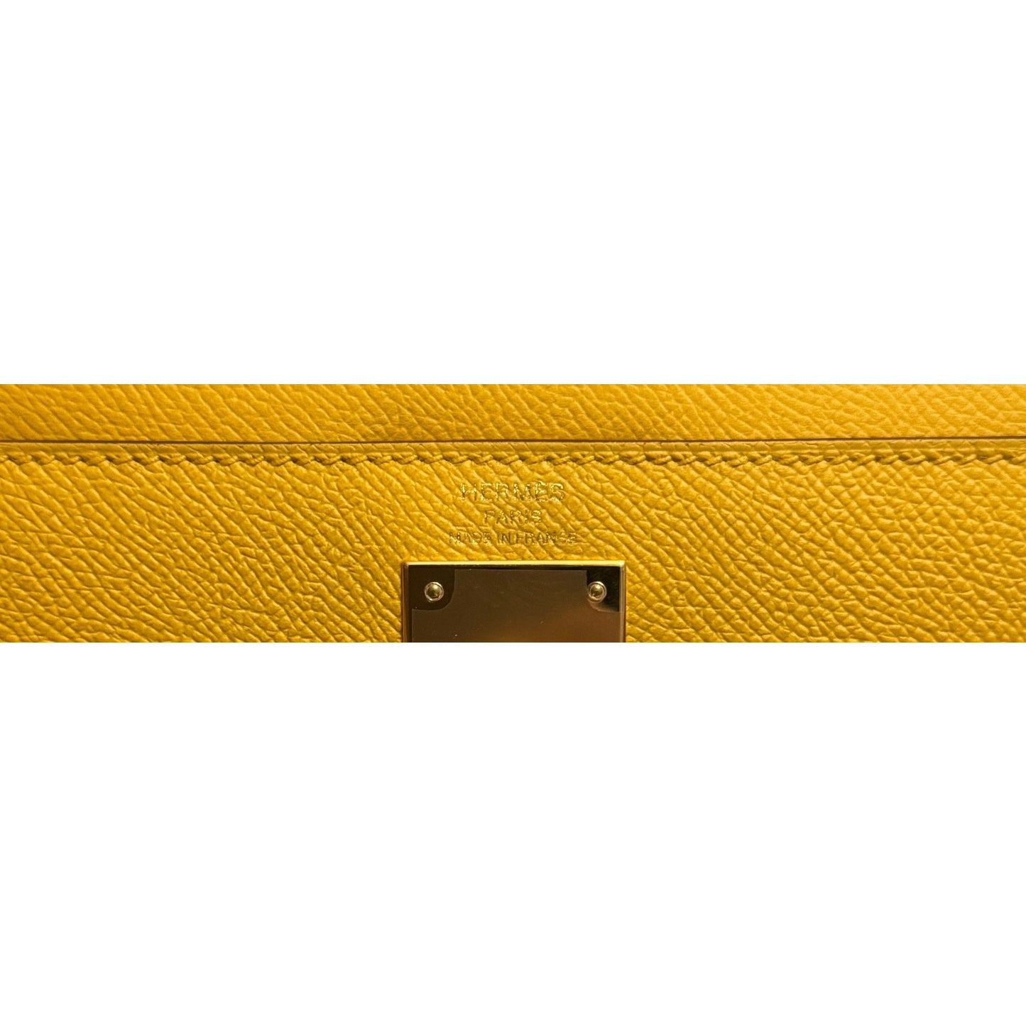 Hermes Kelly 28 Sellier Jaune Ambre Yellow Epsom Leather Gold Hardware