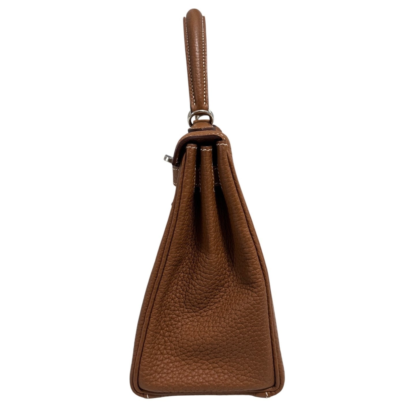 Hermes Kelly 25 Gold Tan Camel Togo Leather Palladium Hardware Shoulder Bag