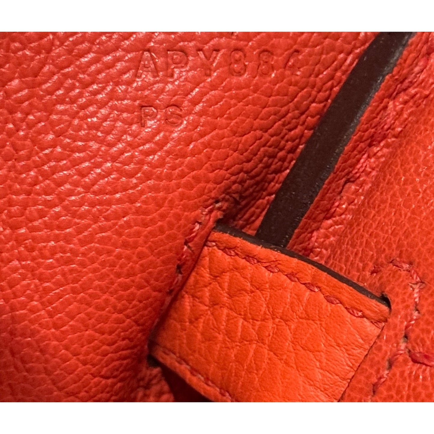 Hermes Birkin 30 Feu Orange Leather Gold Hardware RARE