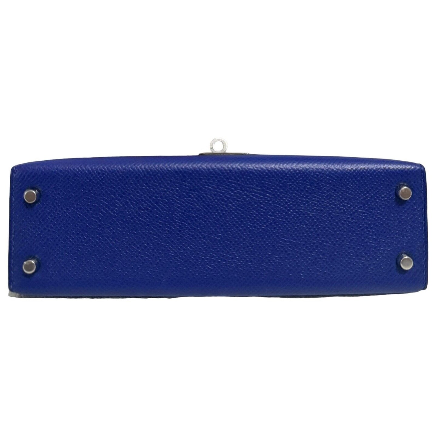 Hermes Kelly Mini 20 Blue Electric Electrique Epsom Leather Palladium Hardware