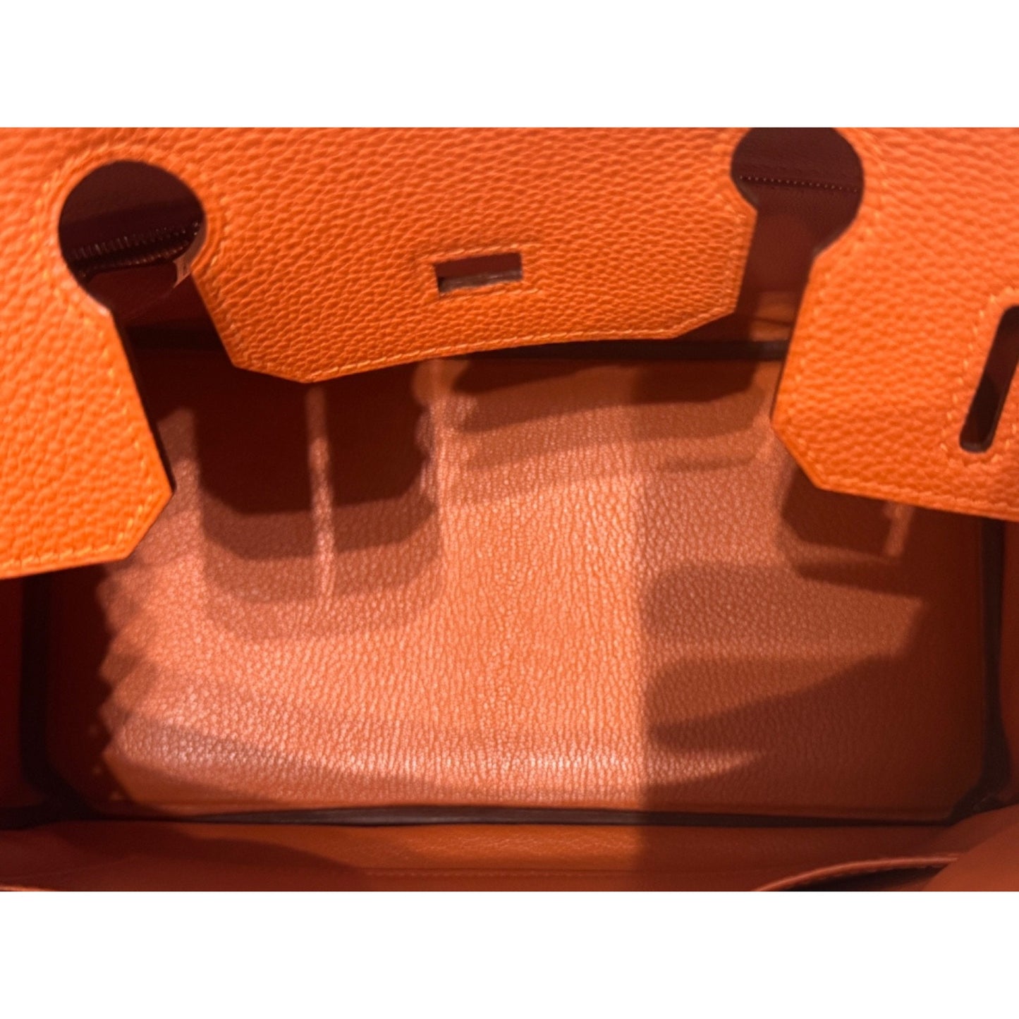 Hermes Birkin 30 Orange Togo Leather Gold Hardware