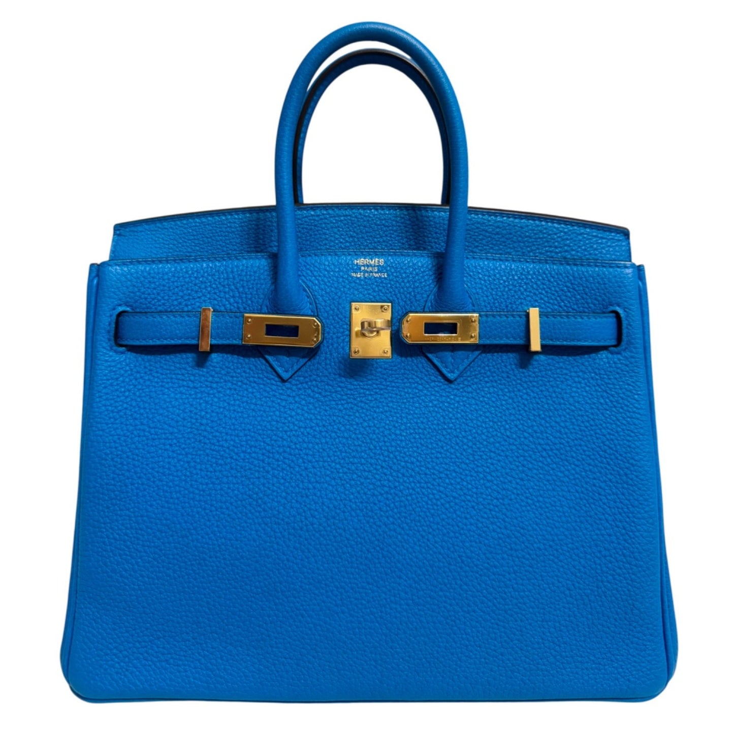 Hermes Birkin 25 Blue Zanzibar Togo Leather Gold Hardware