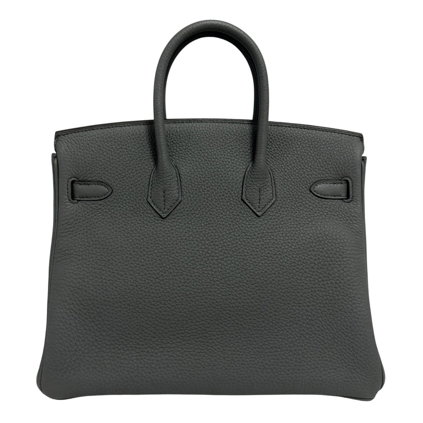Hermes Birkin 25 Vert Amande Green Gray Togo Leather Gold Hardware Handbag