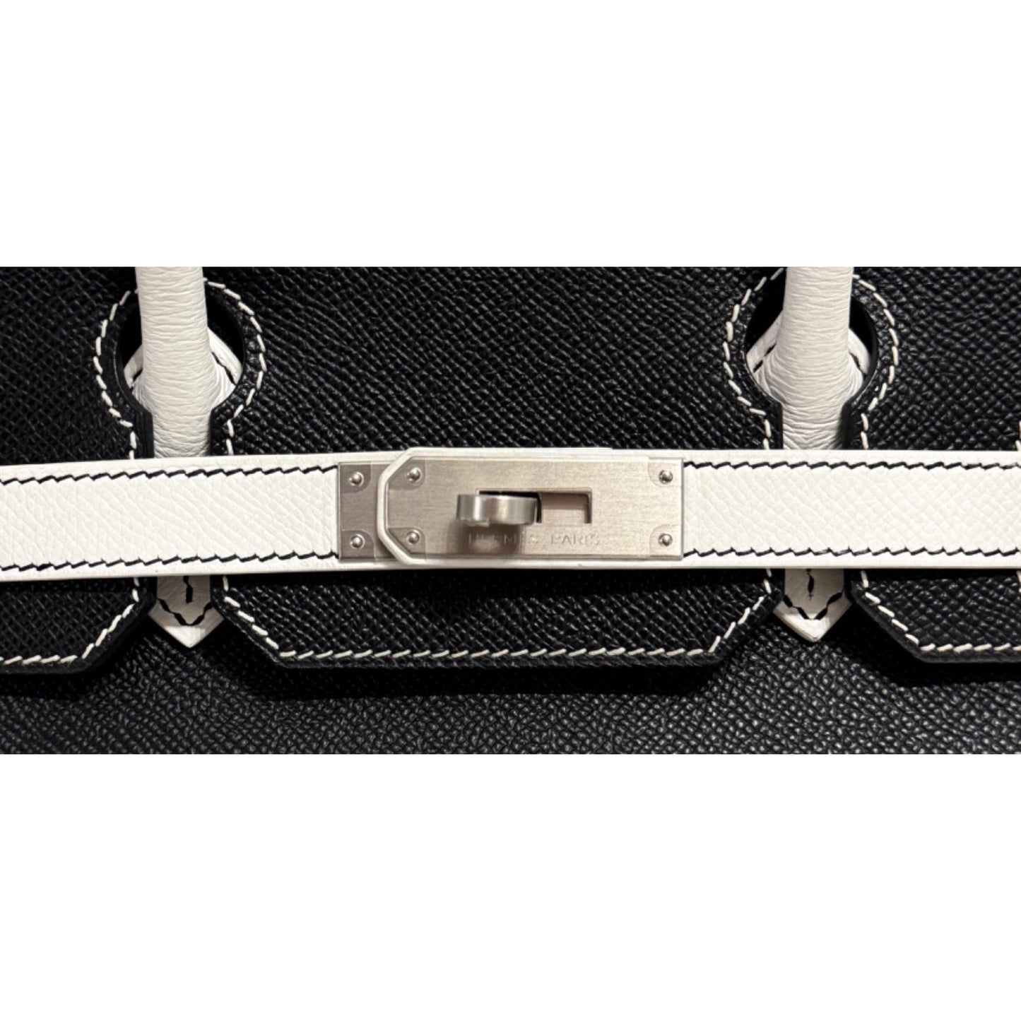 Hermes Birkin 30 panda Black & White Epsom Brushed Palladium Hardware
