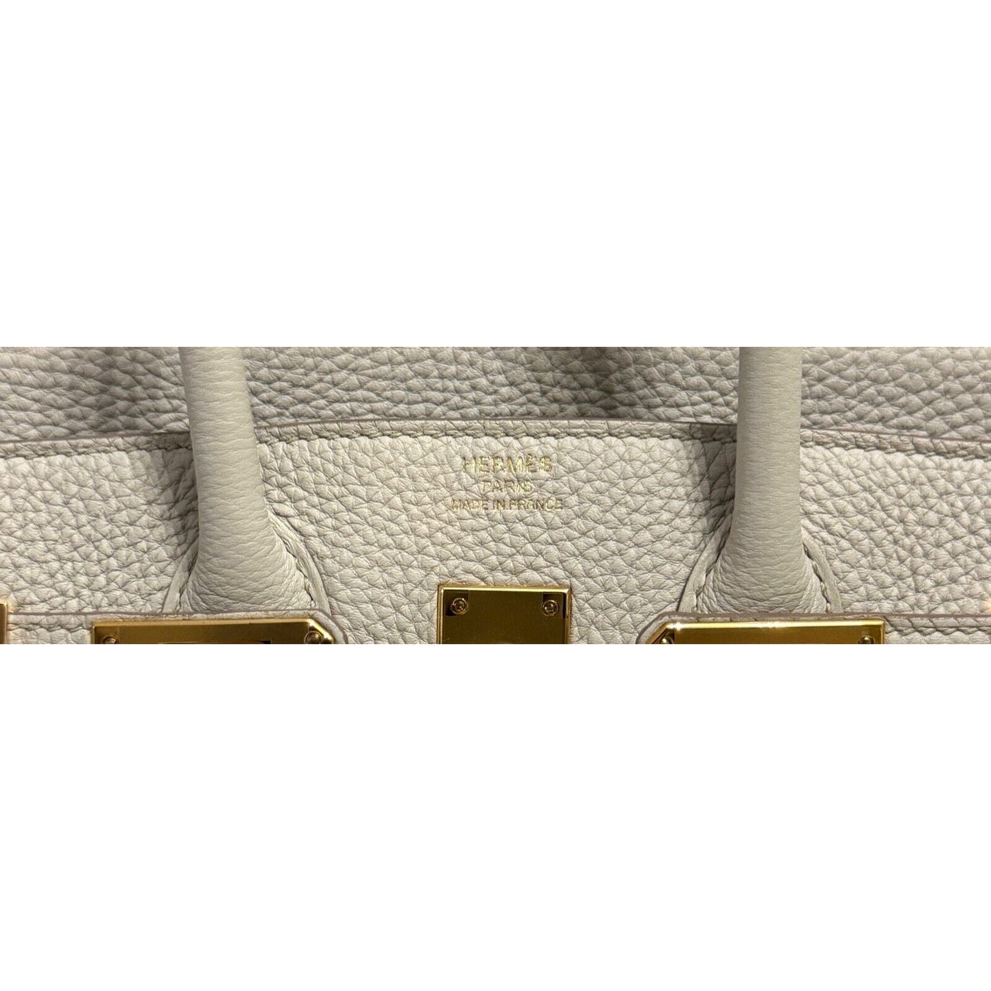 Hermes Birkin 25 Beton Beige Gray Togo Leather Gold Hardware Handbag