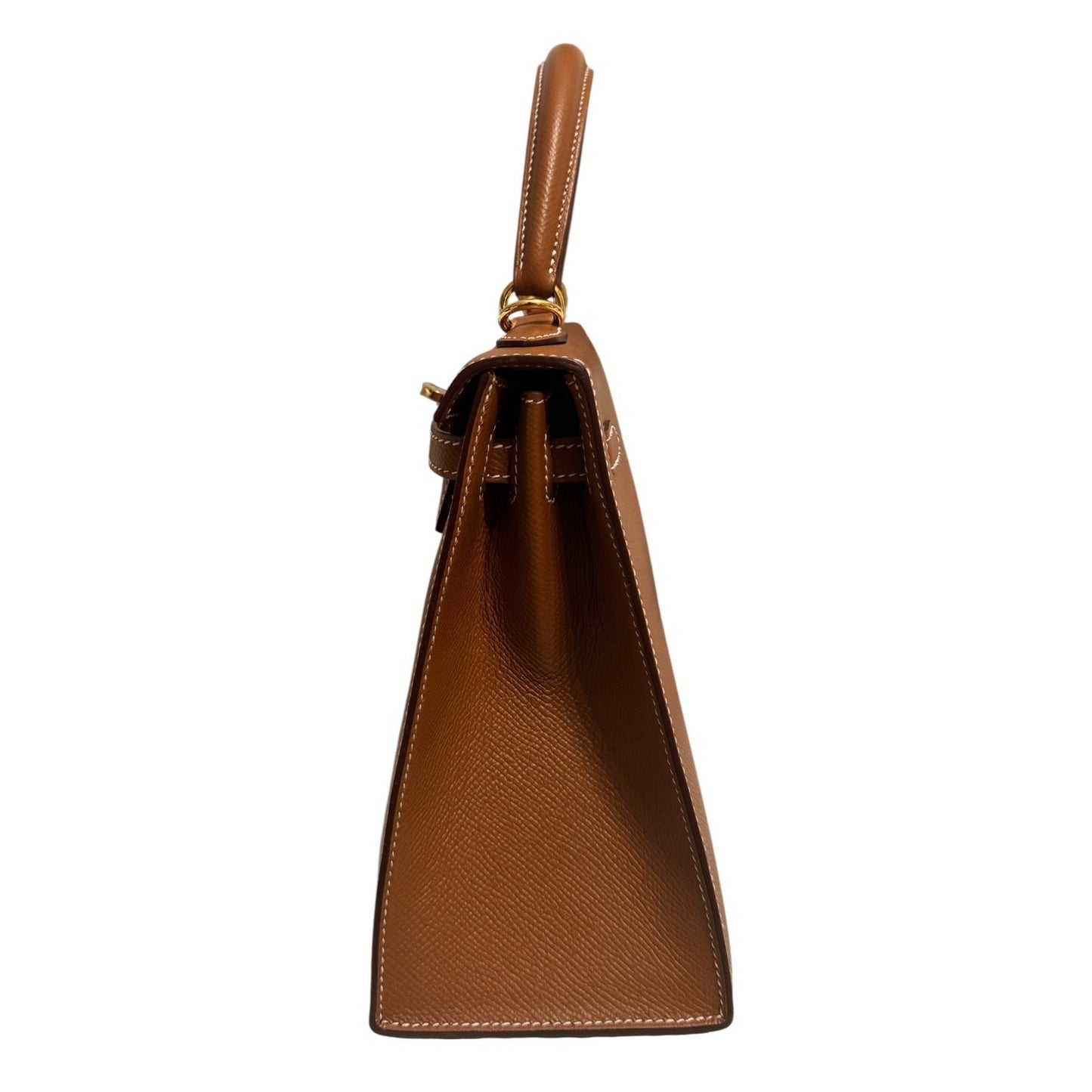 Hermes Kelly 25 Sellier Gold Tan Epsom Leather Gold Hardware