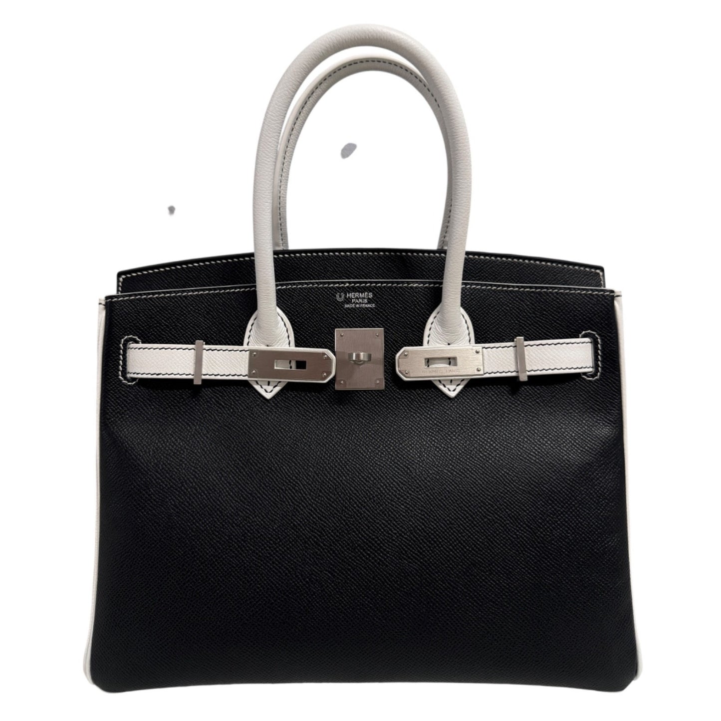 Hermes Birkin 30 panda Black & White Epsom Brushed Palladium Hardware
