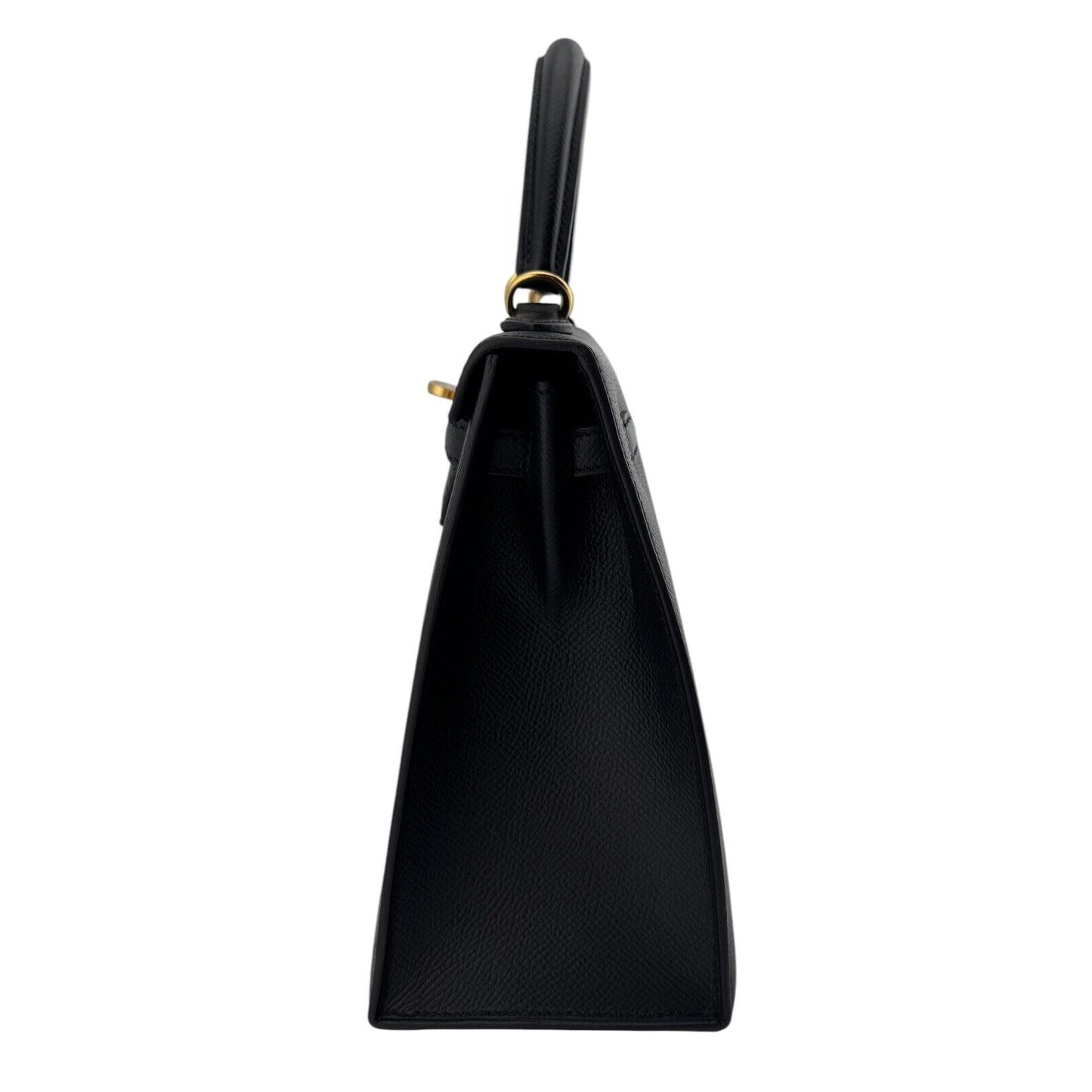 Hermes Kelly 25 Sellier Special Order Black Noir Epsom Gold Hardware