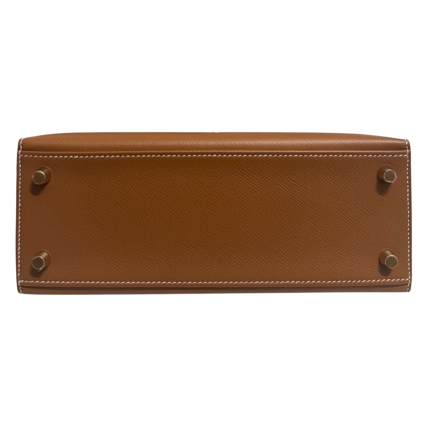 Hermes Kelly 25 Sellier Gold Tan Epsom Leather Gold Hardware