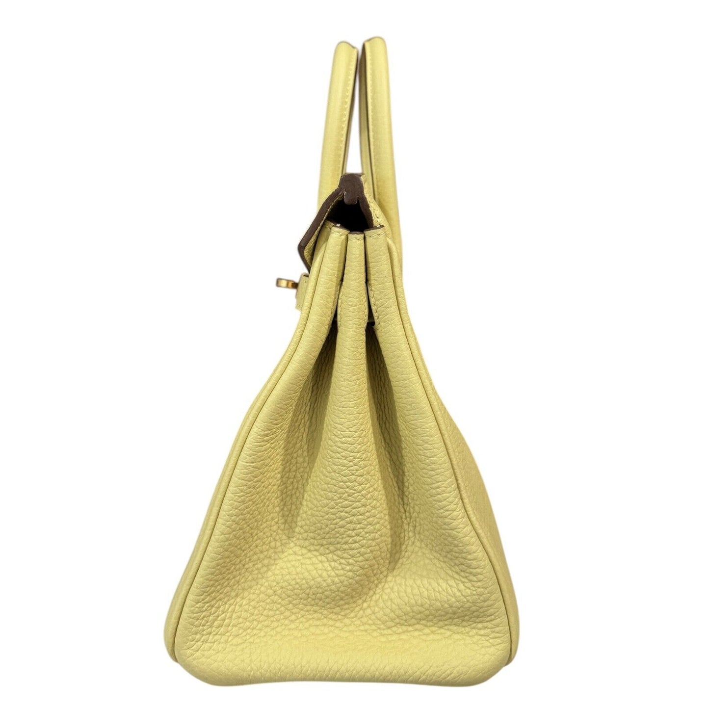 Hermes Birkin 25 Jaune Poussin Yellow Togo Leather Gold Hardware Handbag RARE