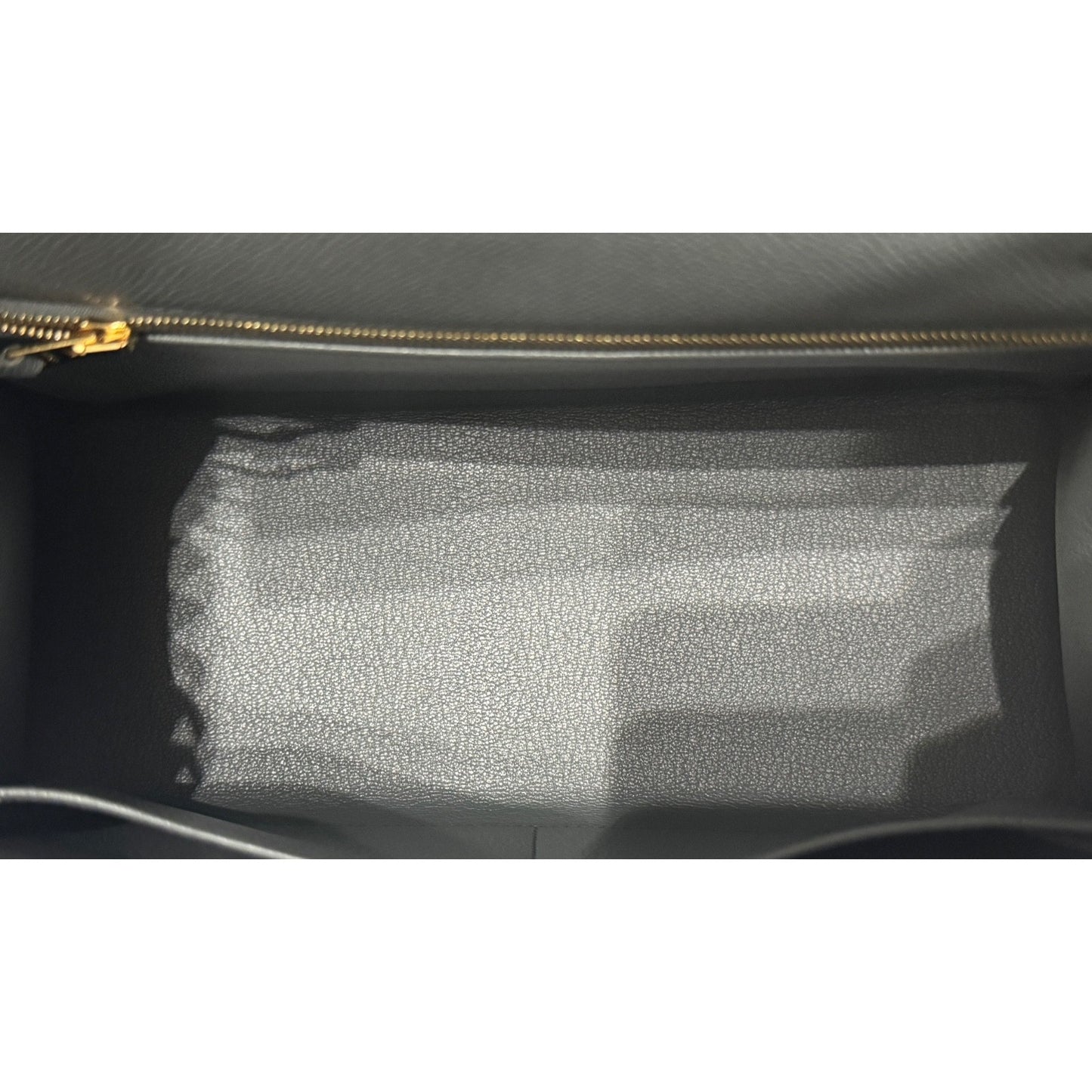 Hermes Kelly 28 Sellier Vert Amande Gray Green Epsom Leather Gold Hardware RARE