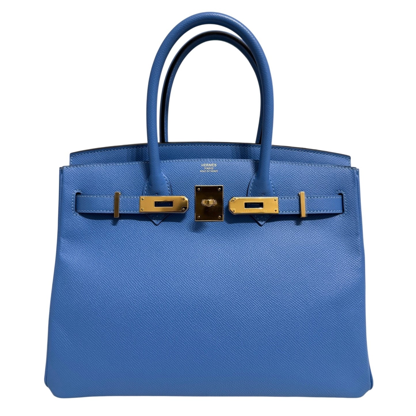 Hermes Birkin 30 Blue Paradise Bleu Epsom Leather Gold Hardware