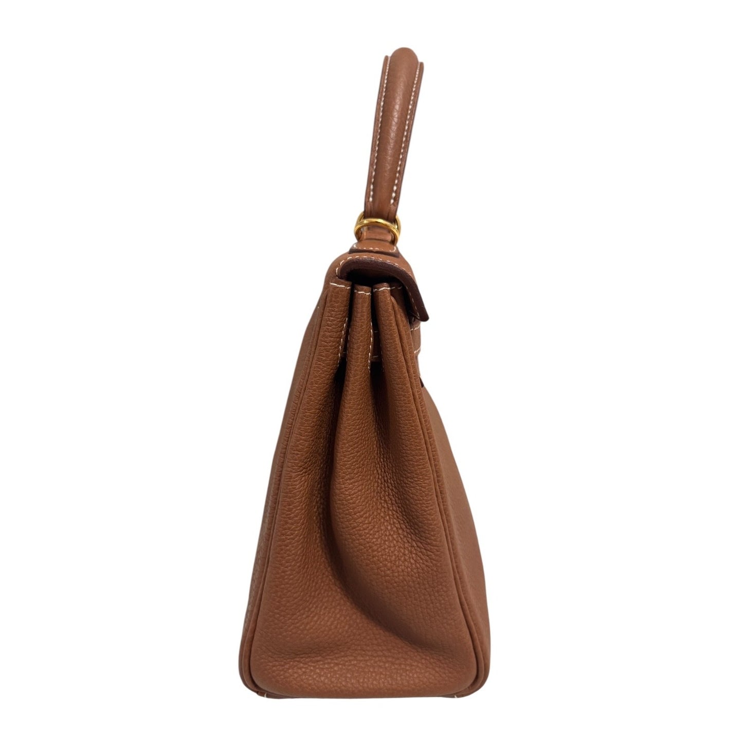 Hermes Kelly 25 Gold Tan Camel Togo Leather Gold Hardware Shoulder Bag