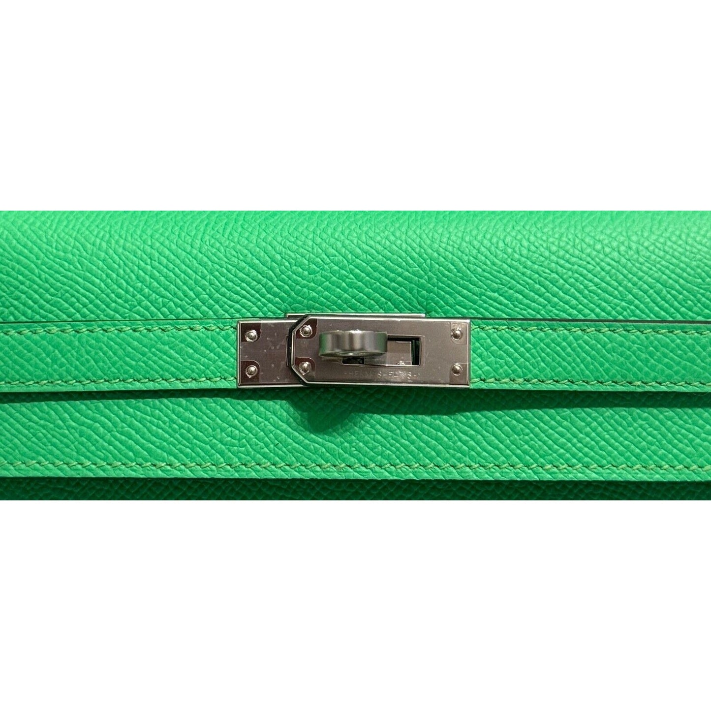 Hermes Kelly 25 Sellier Vert Comics Green Epsom Leather Palladium Hardware