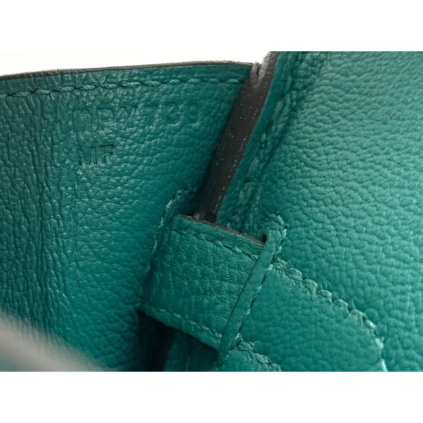 Hermes Birkin 25 Vert Verone Green Togo Leather Palladium Hardware Handbag RARE