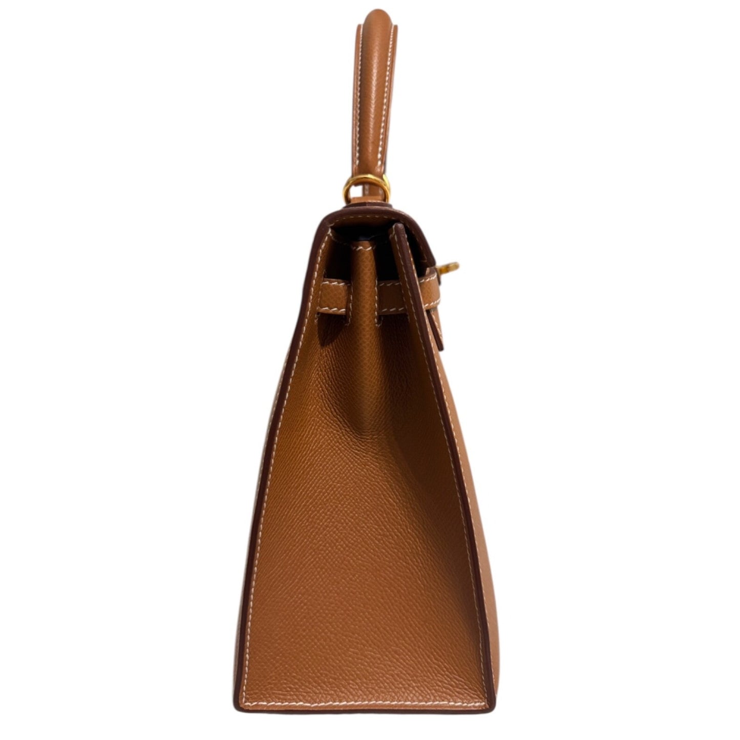 Hermes Kelly 25 Sellier Gold Tan Epsom Leather Gold Hardware