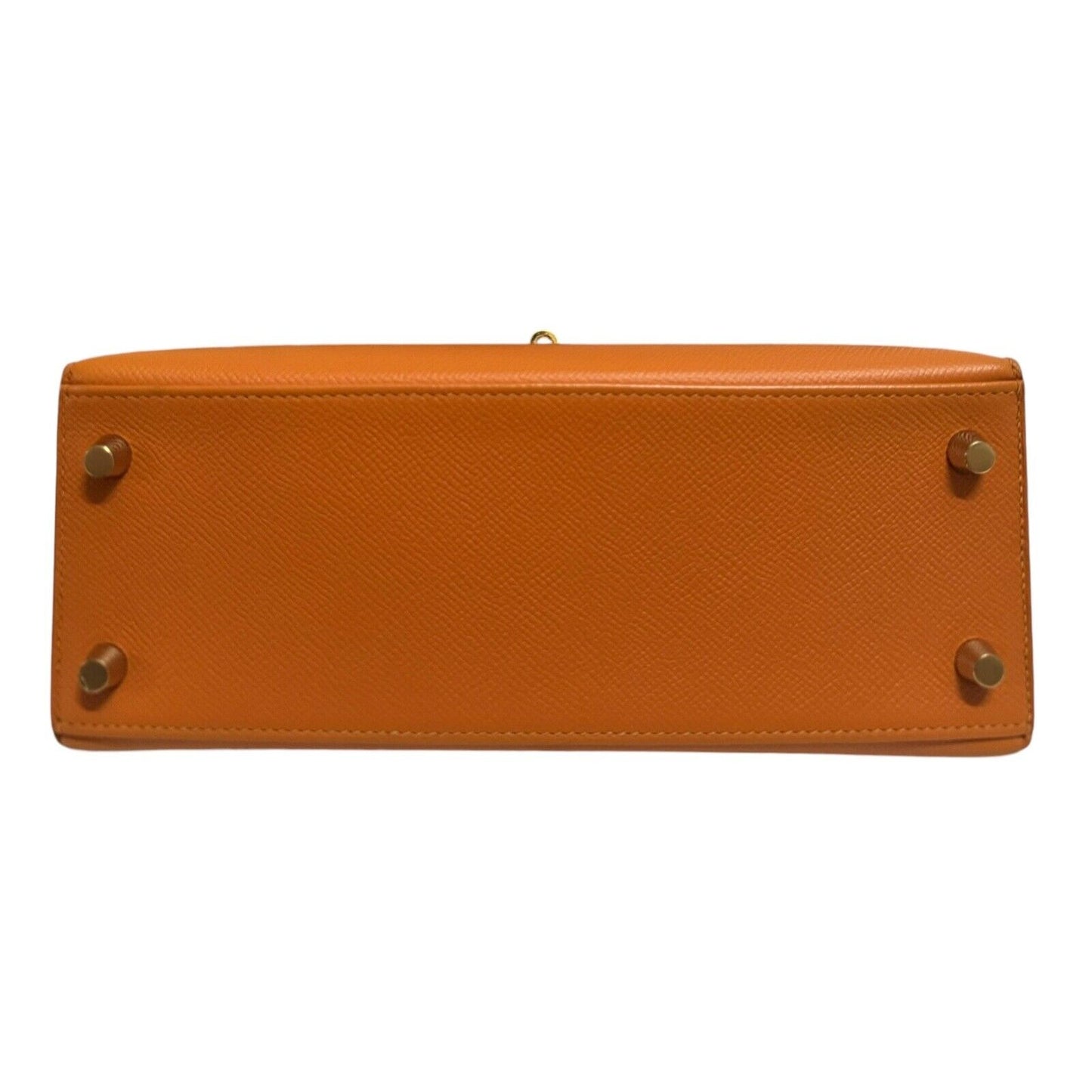 Hermes Kelly 25 Sellier Apricot Orange Epsom Leather Gold Hardware