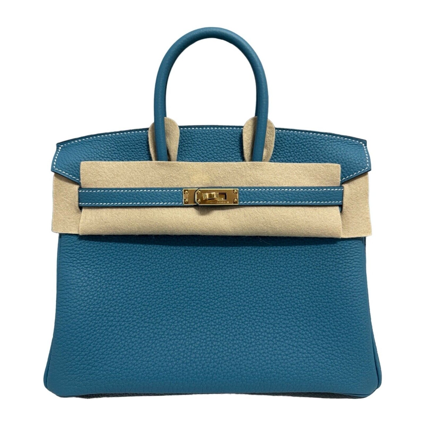 Hermes Birkin 25 Blue Jean Togo Leather Gold Hardware 2024