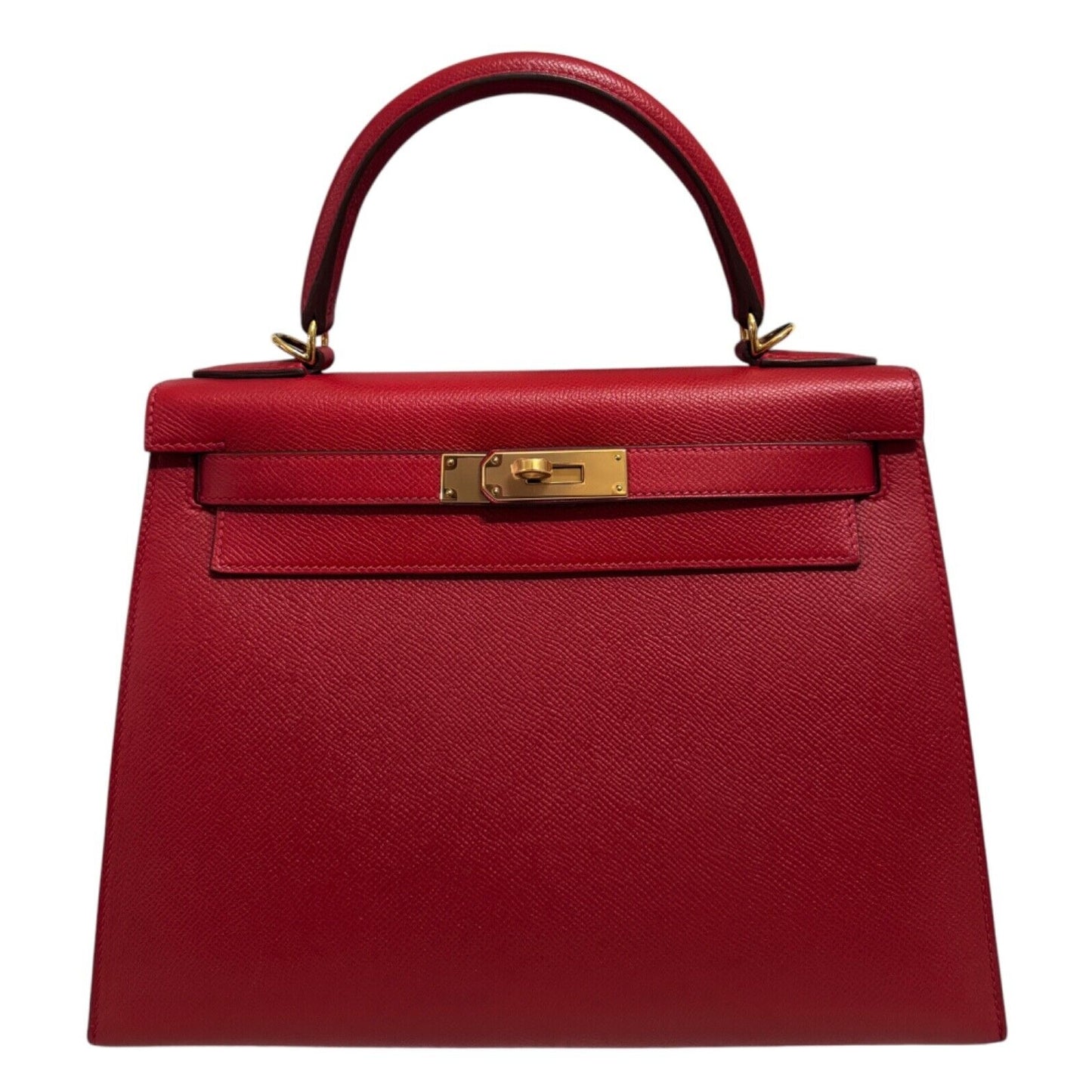Hermes Kelly 28 Sellier Rouge Casaque Red Epsom Leather Gold Hardware
