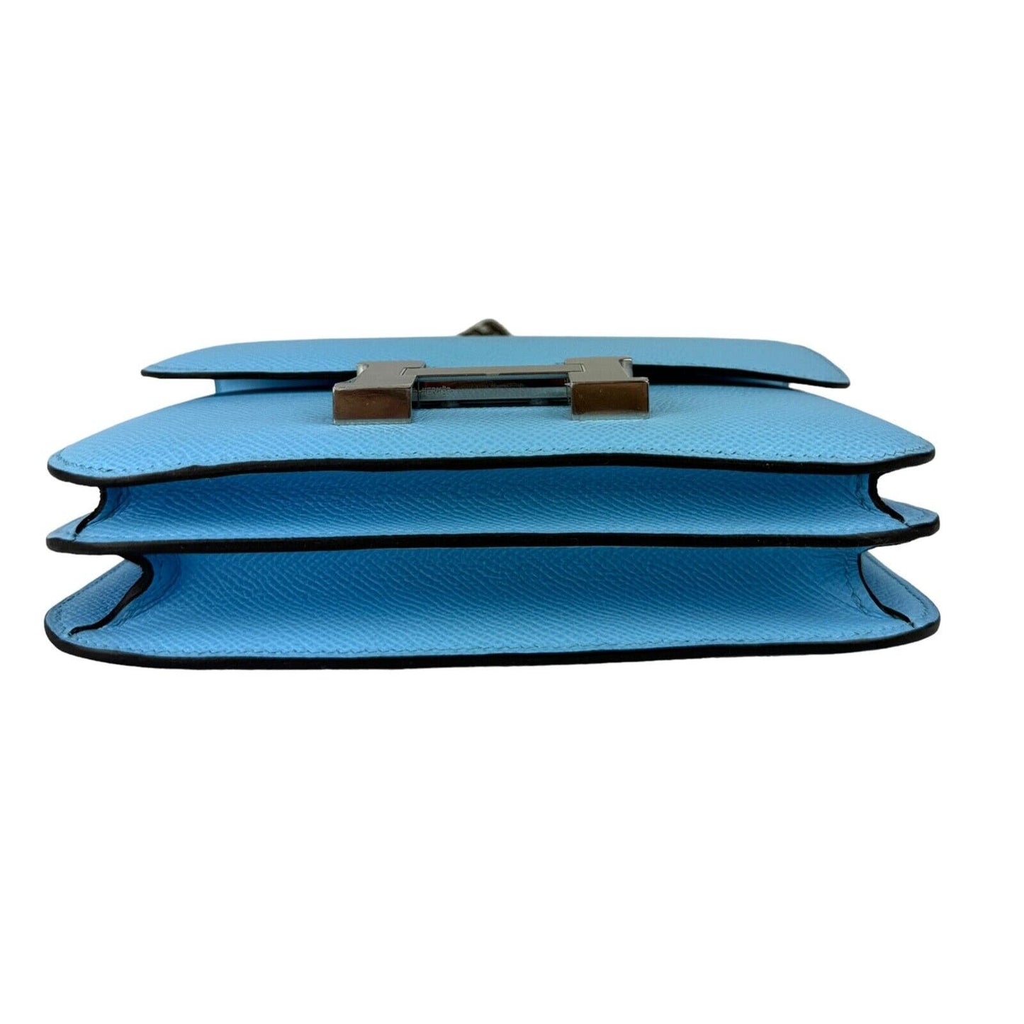 HERMES Constance 18 Mini Blue Celeste Epsom Leather Palladium Hardware 2022