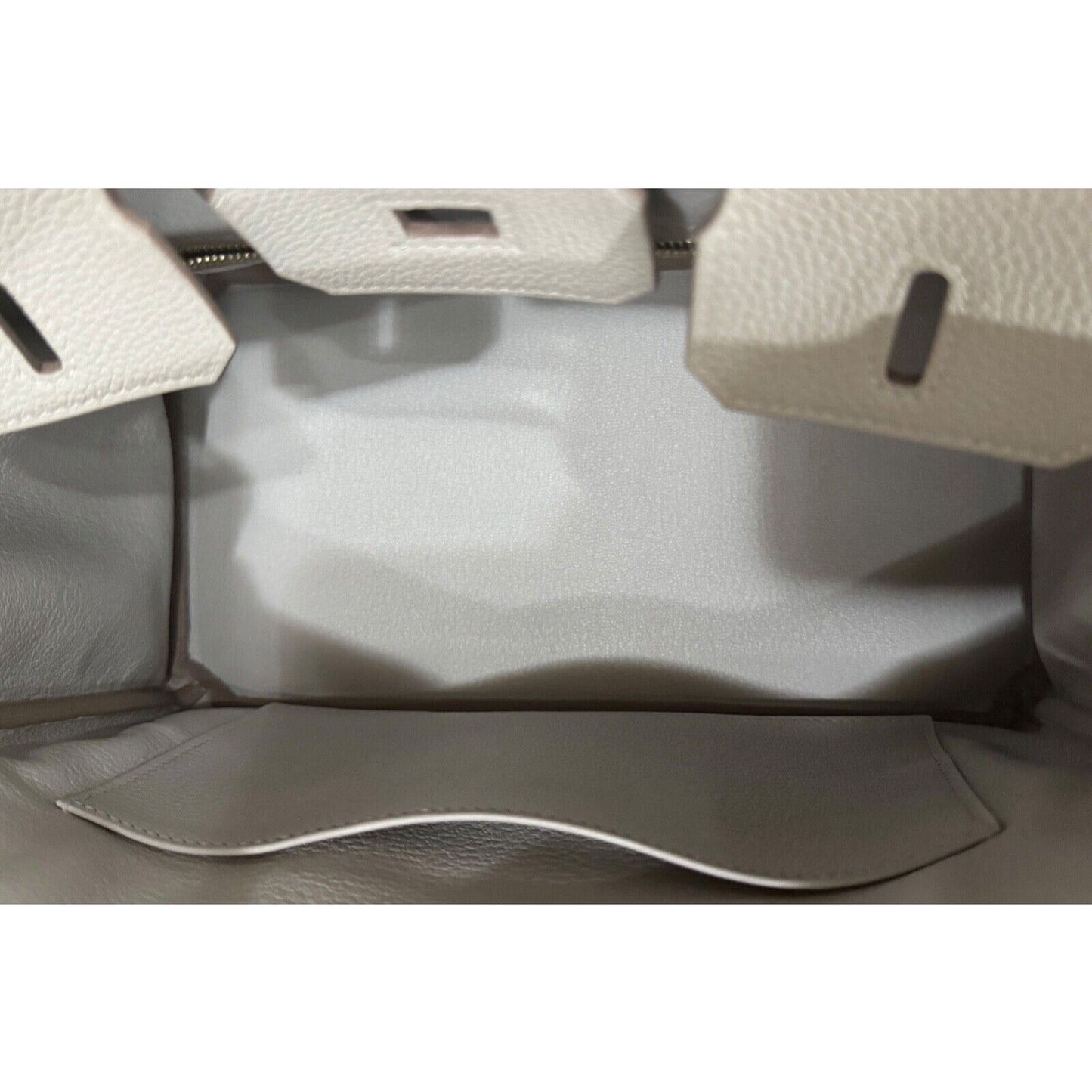 Hermes Birkin 25 Gris Perle Pearl Gray Togo Leather Gold Hardware Handbag