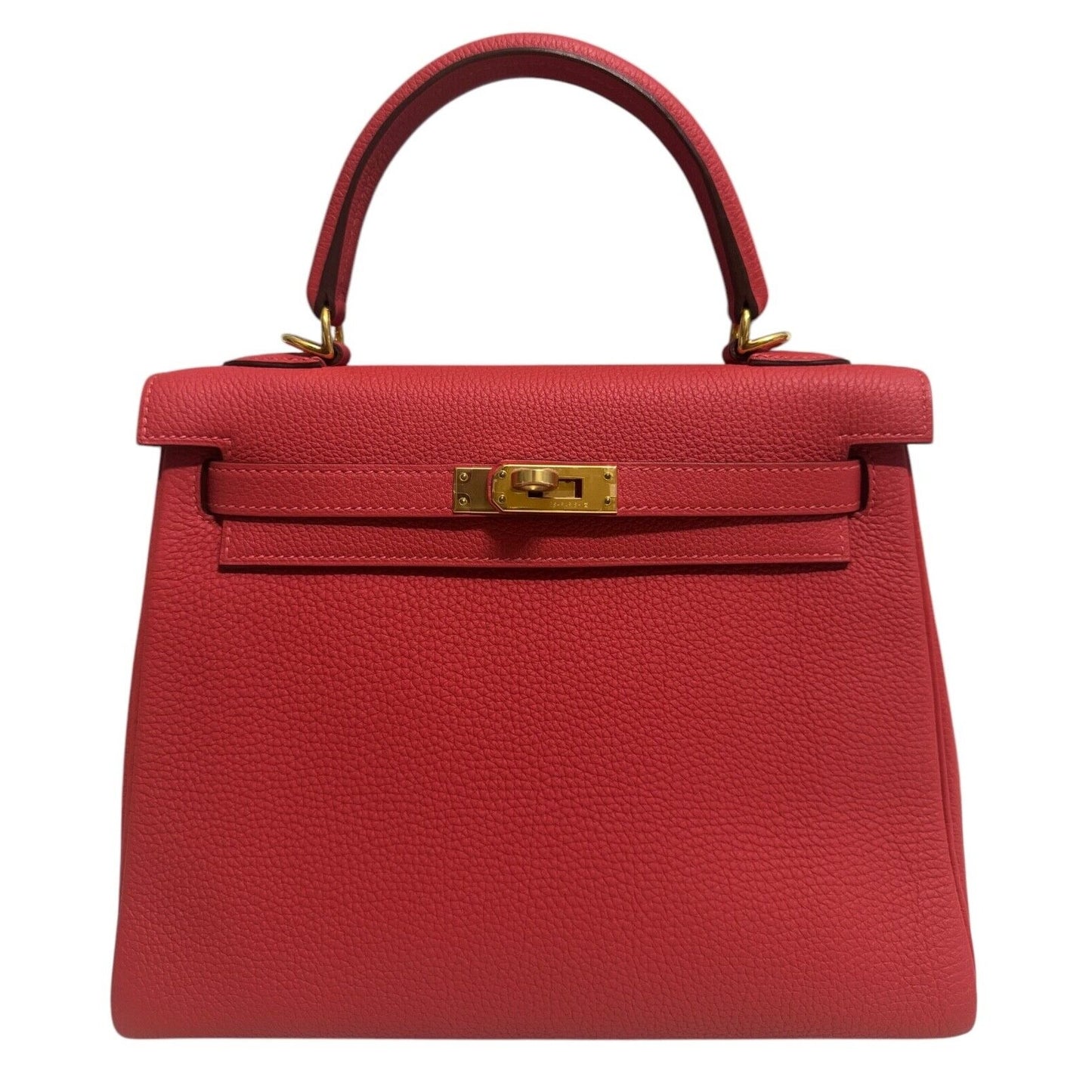 Hermes Kelly 25 Rouge Red Togo Leather Gold Hardware