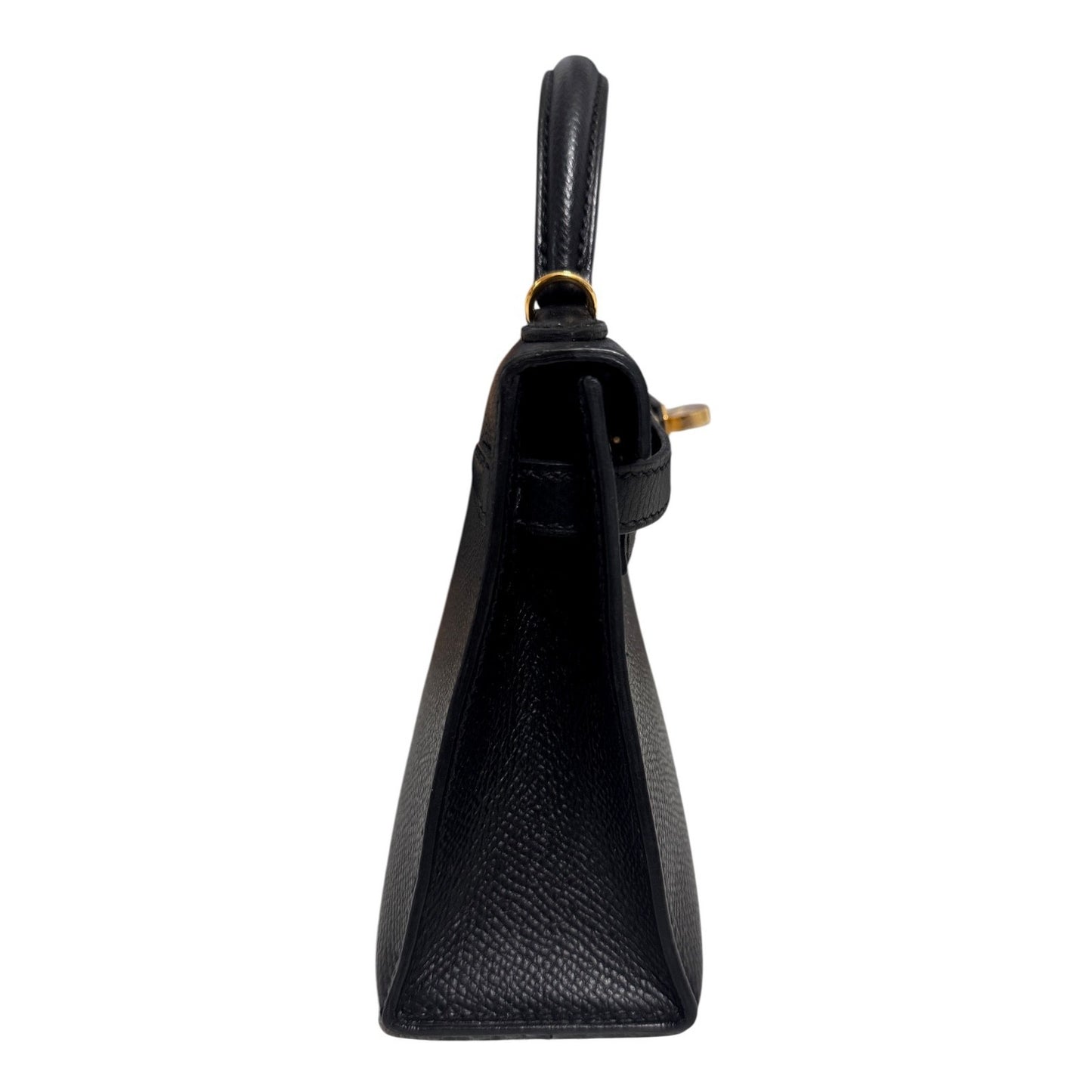 Hermes Kelly Mini 20 Black Noir Epsom Leather Gold Hardware