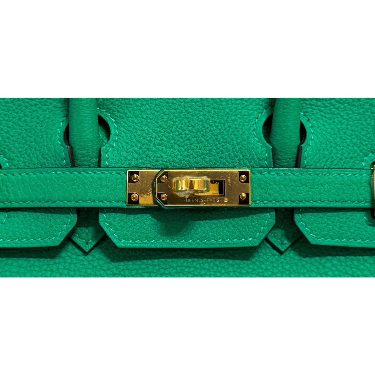 Hermes Birkin 25 Menthe Mint Green Togo Leather Gold Hardware Handbag