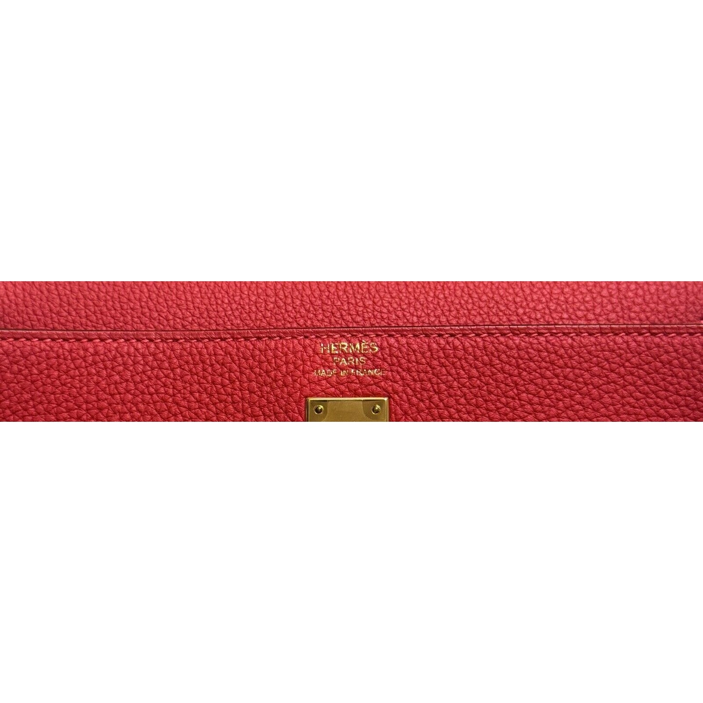 Hermes Kelly 25 Rouge Red Togo Leather Gold Hardware
