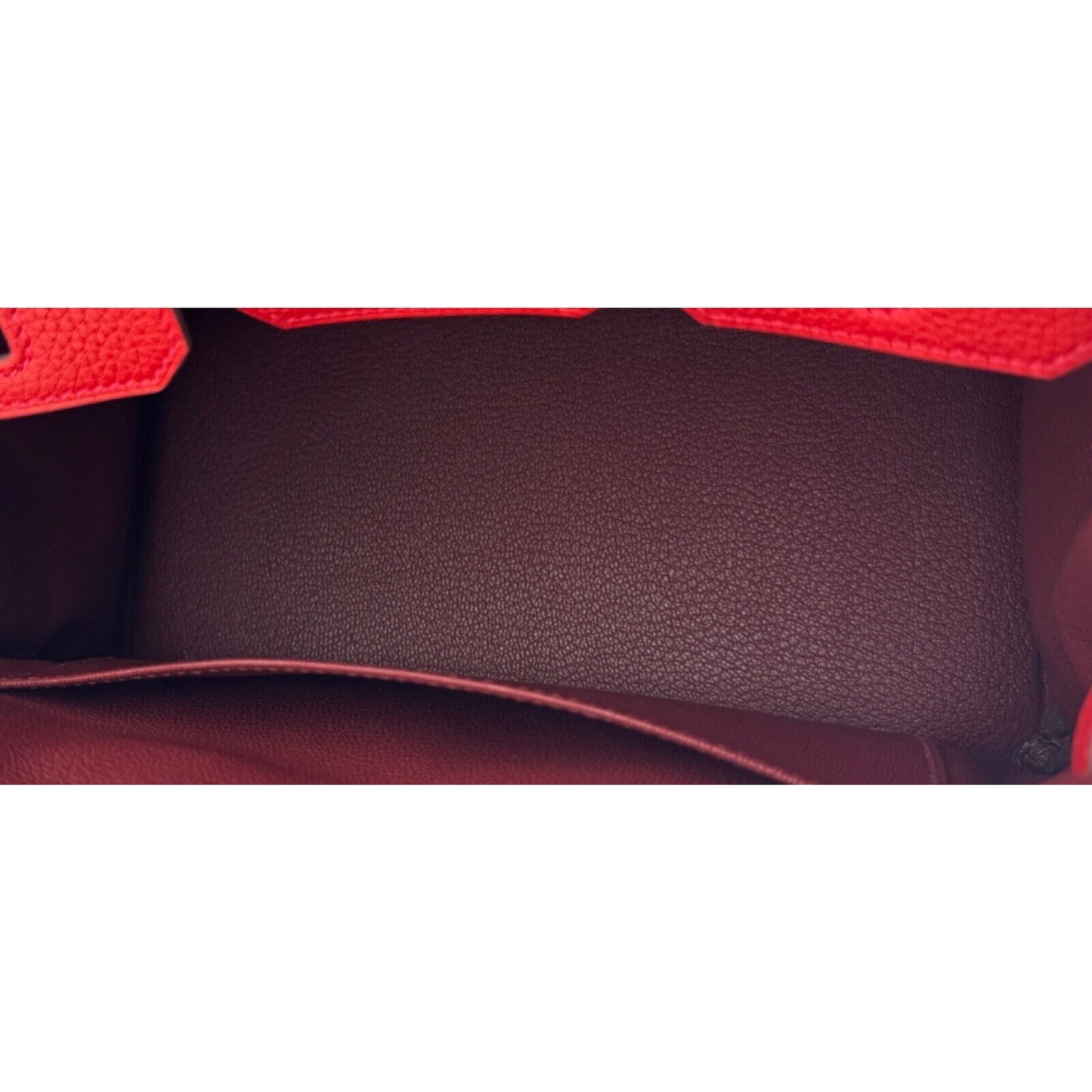 Hermes Birkin 25 Verso Rouge Casaque Rouge H Togo Leather Palladium Hardware