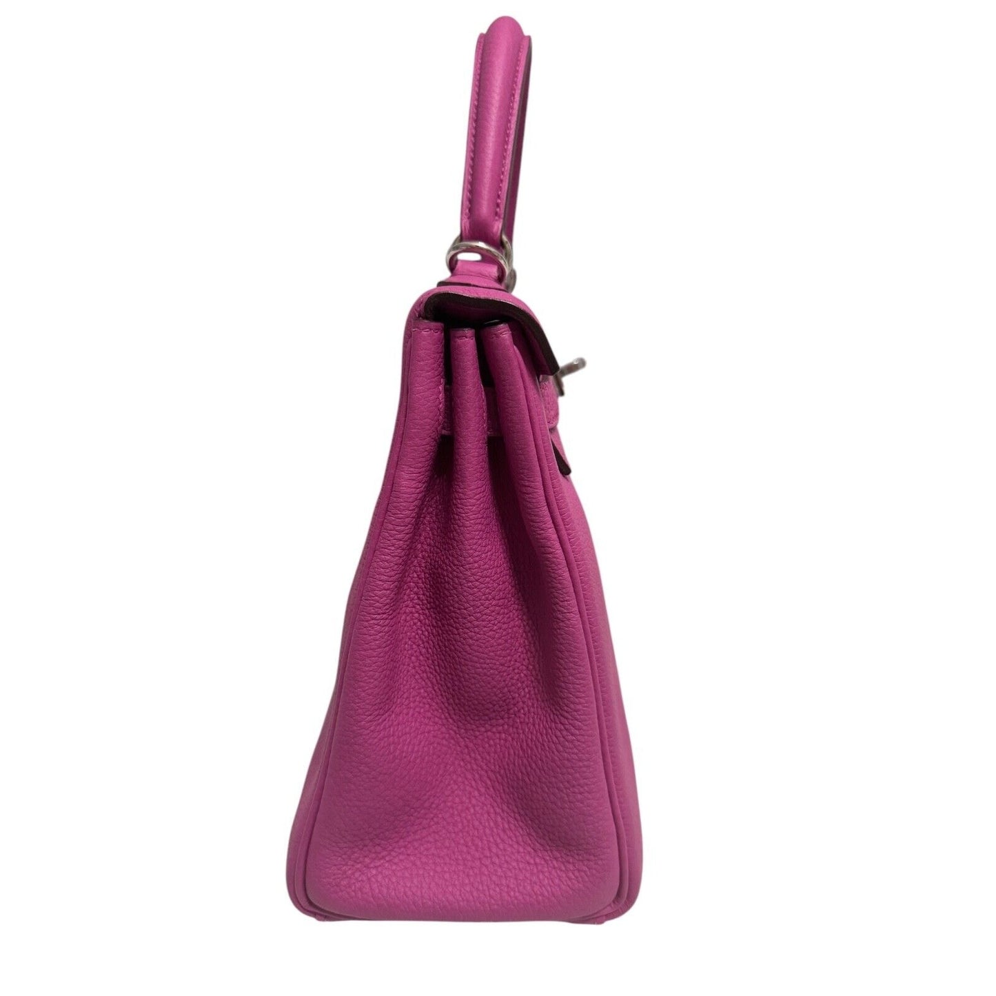Hermes Kelly 25 Magnolia Pink Purple Togo Palladium Hardware