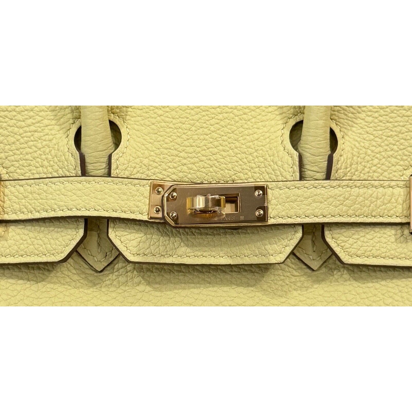 Hermes Birkin 25 Jaune Poussin Yellow Togo Leather Gold Hardware Handbag RARE