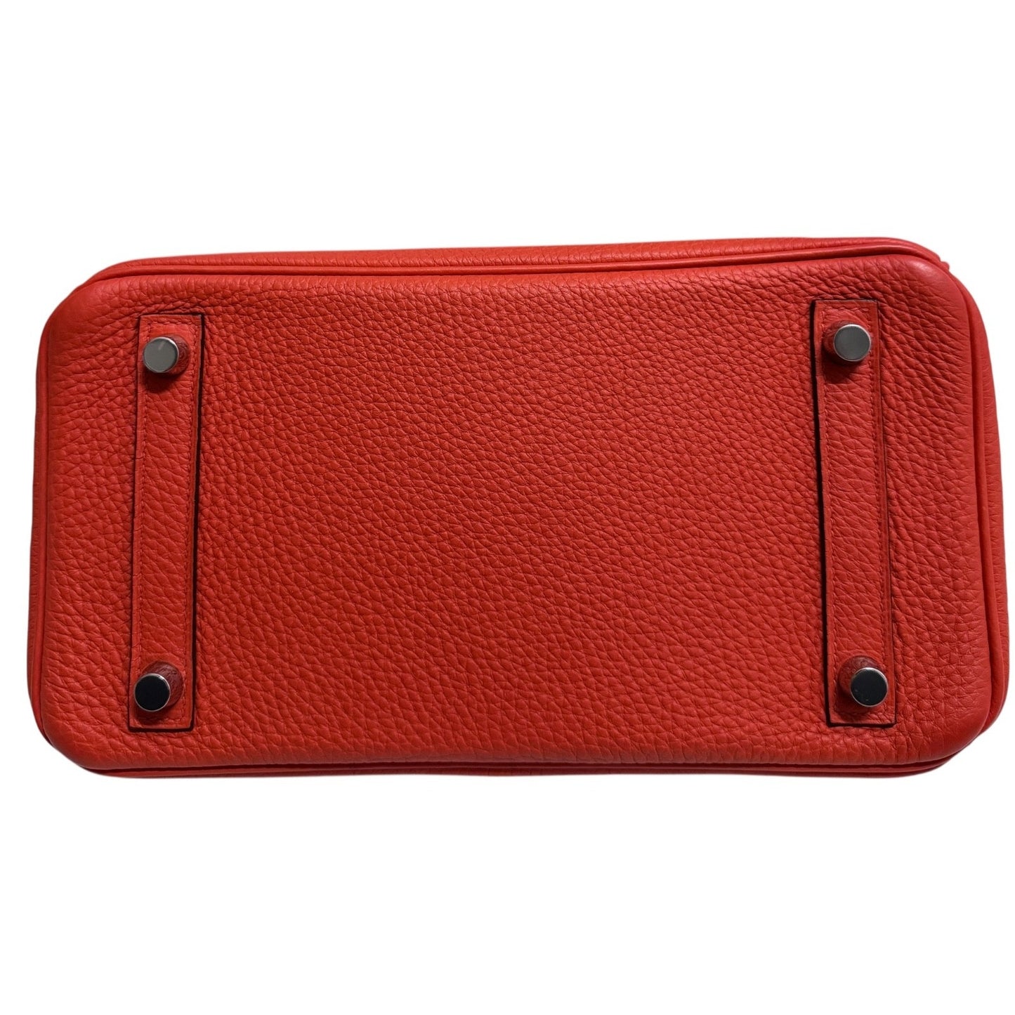 Hermes Birkin 25 Capucine Red Orange Togo Leather Palladium Hardware