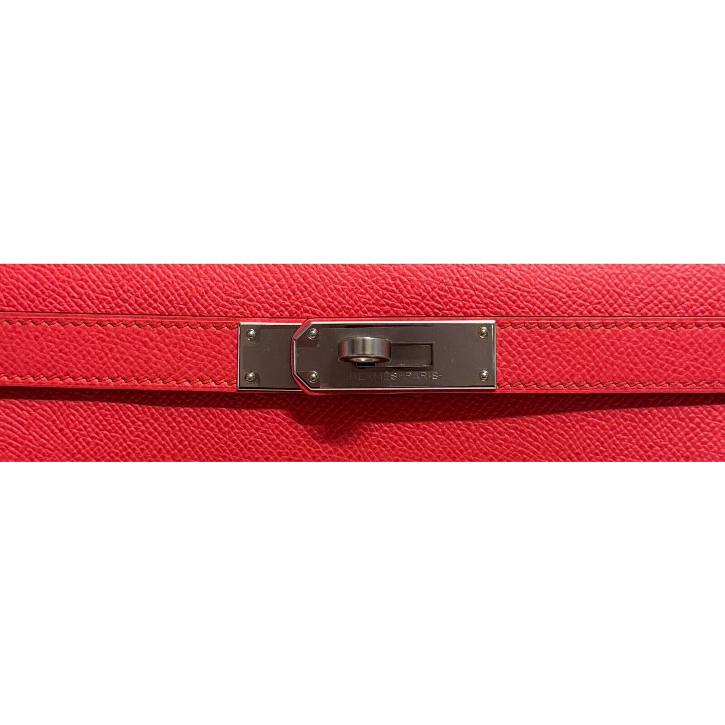 Hermes Kelly 28 Sellier Rose Texas Pink Epsom Leather Palladium Hardware