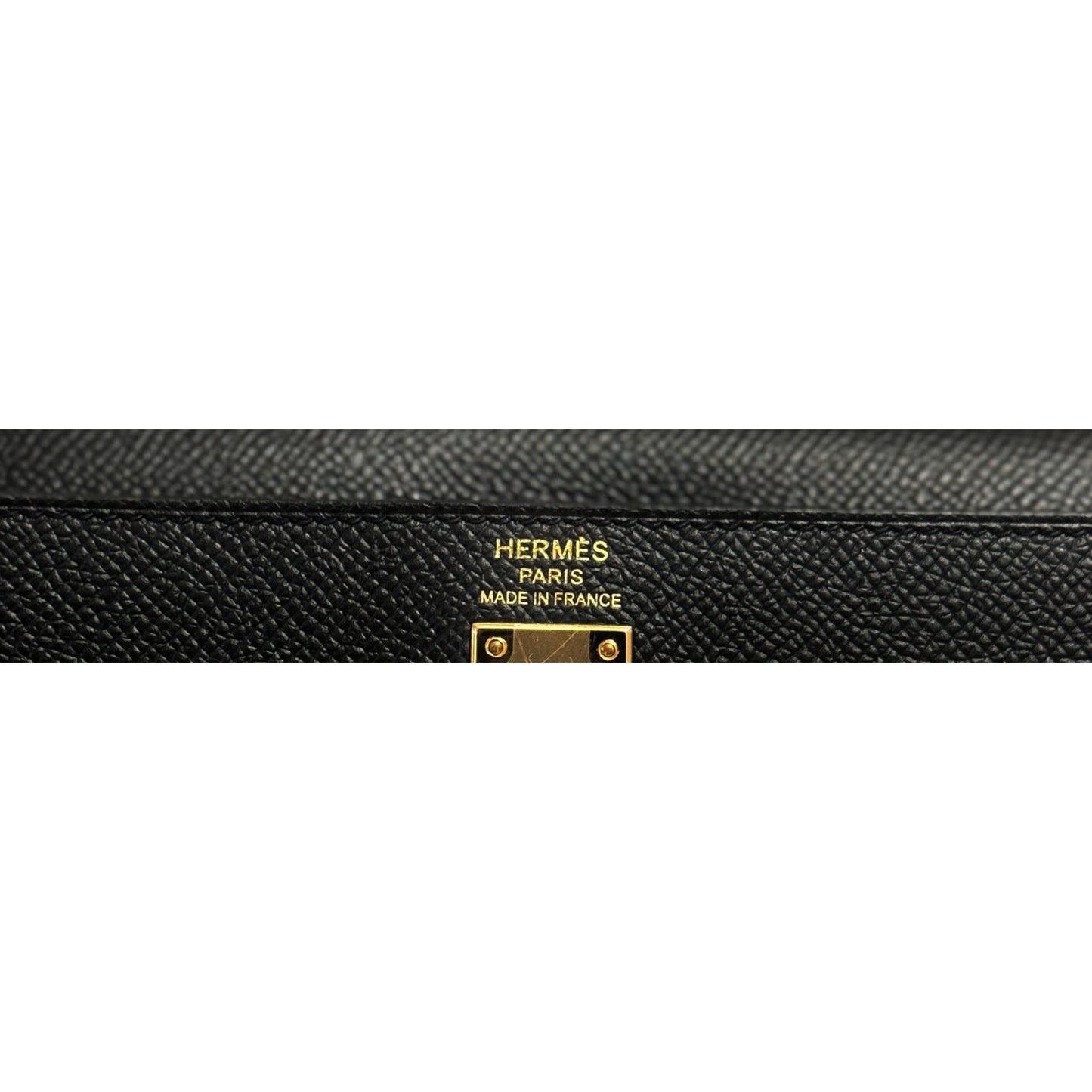 Hermes Kelly 25 Sellier Black Noir Epsom Leather Gold Hardware
