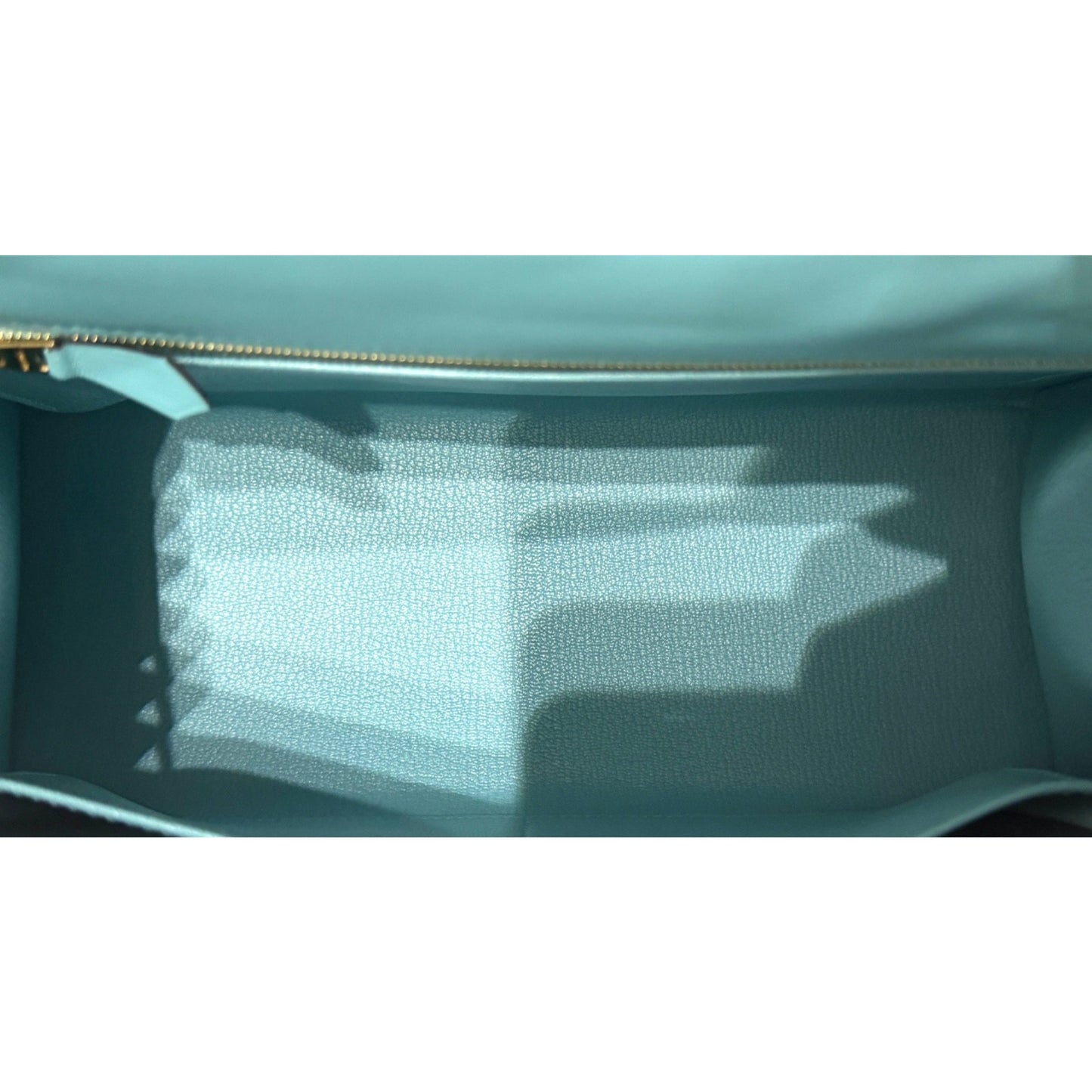 Hermes Kelly 28 Sellier Blue Atoll Tiffany Blue Tadelakt Leather Gold Hardware