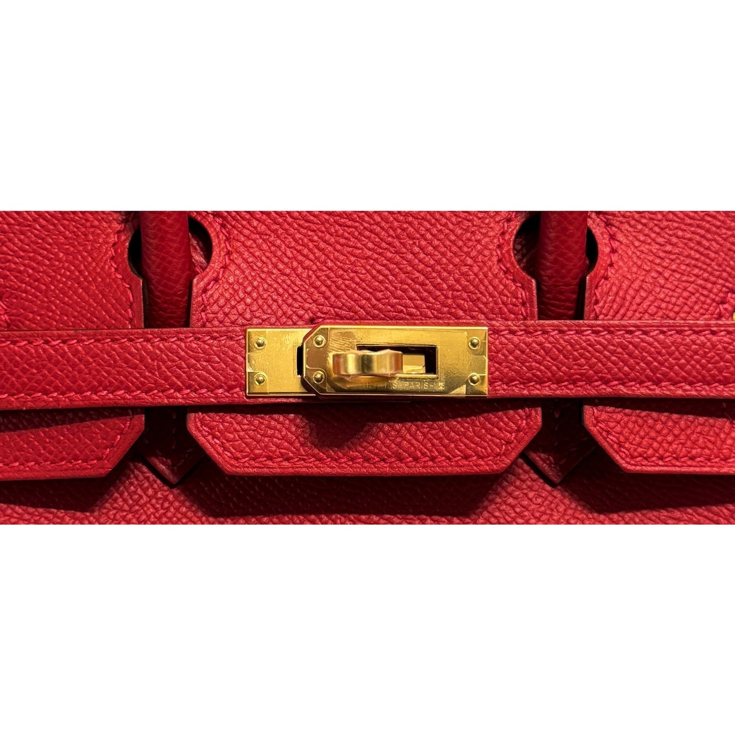 Hermes Birkin 25 Special Order Rouge Casaque Red Epsom Leather Gold Hardware