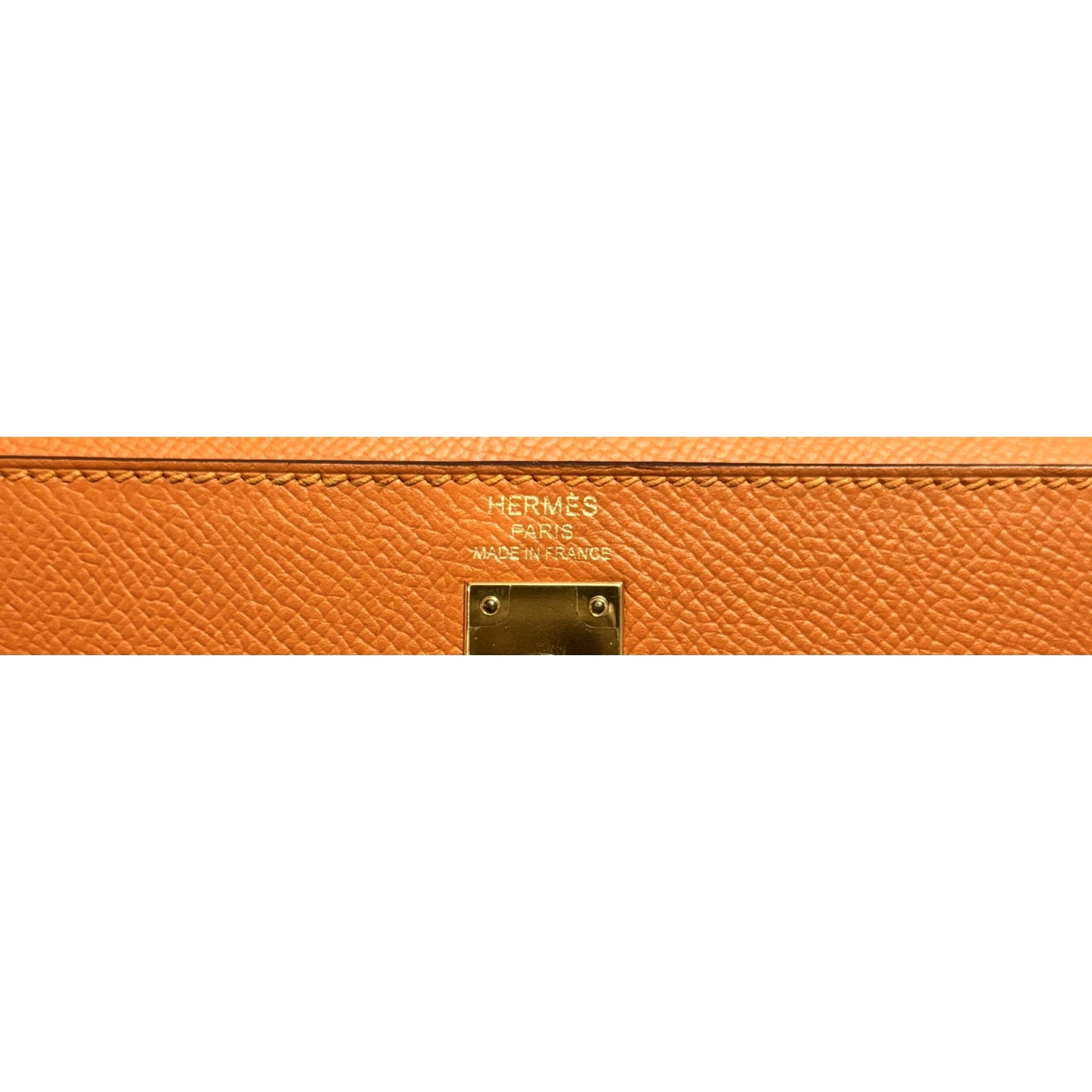 Hermes Kelly 25 Sellier Apricot Orange Epsom Leather Gold Hardware