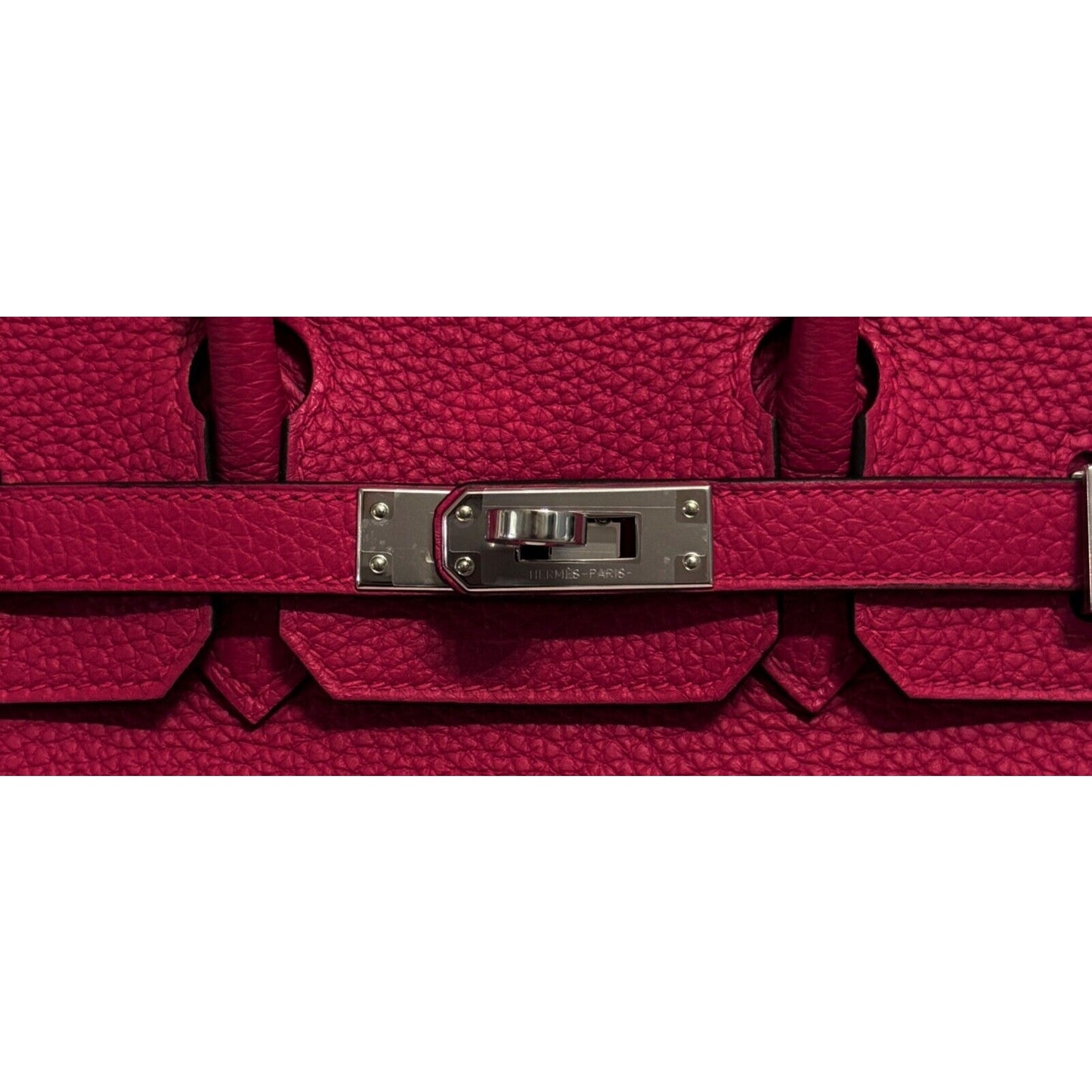 Hermes Birkin 25 Framboise Pink Red Togo Handbag Palladium Hardware 2022