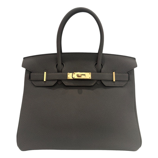 Hermes Birkin 30 Gris Etain Gray Togo Leather Gold Hardware