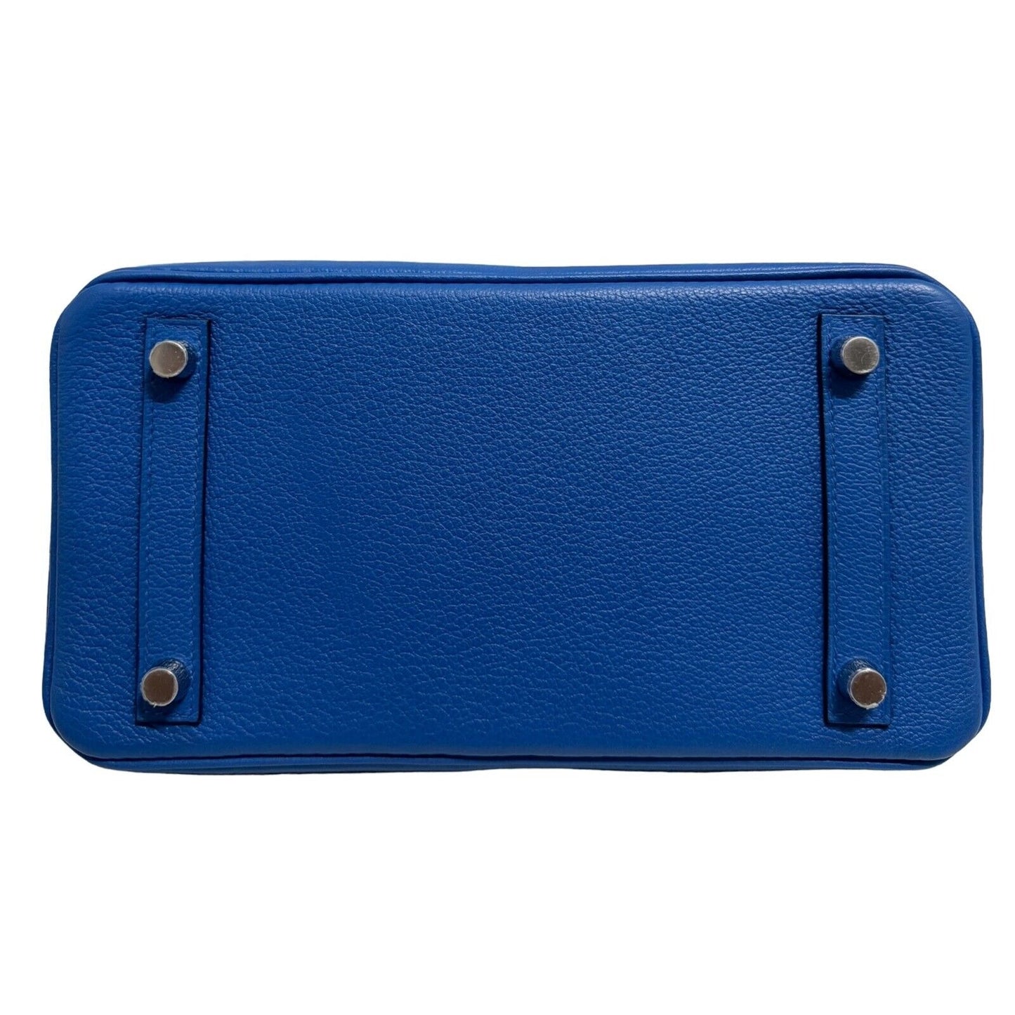 Hermes Birkin 25 Verso Blue Zellige & Capucine Leather Palladium Hardware