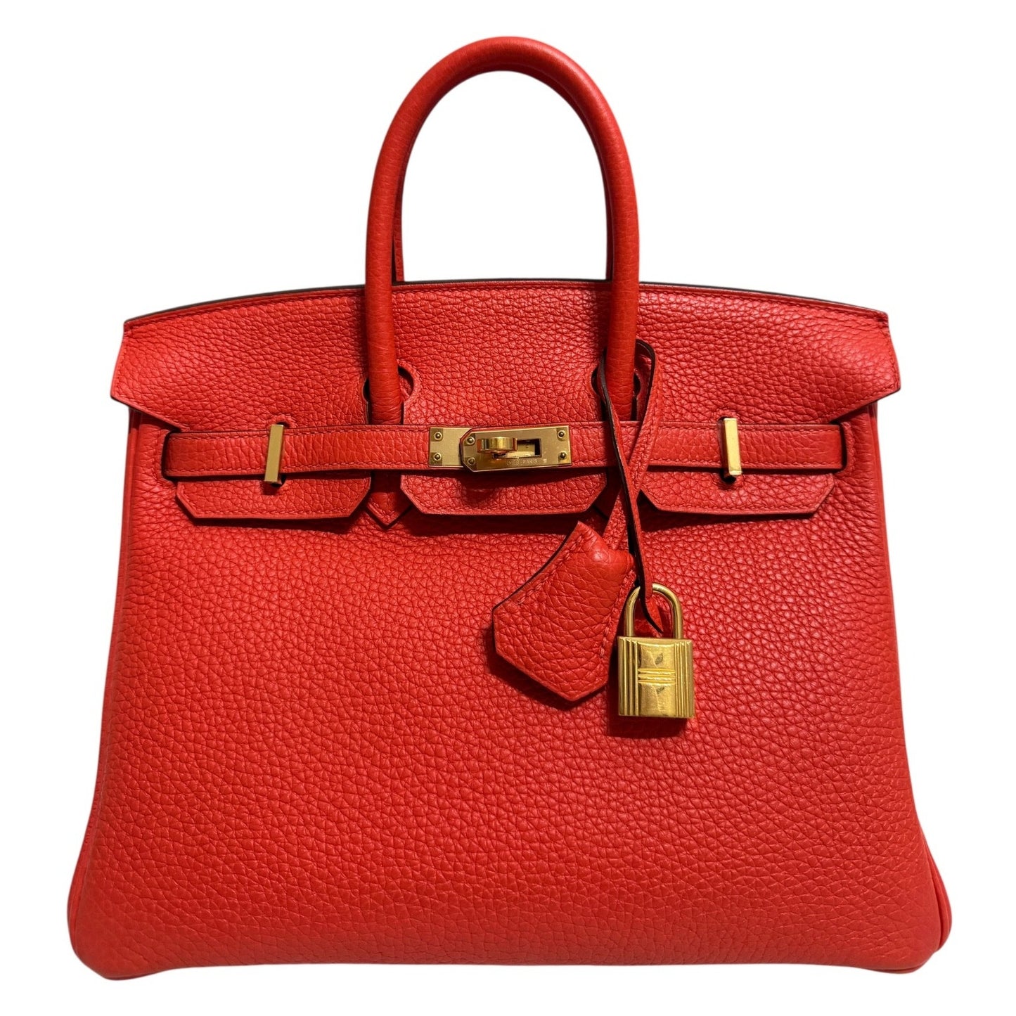 Hermes Birkin 25 Poppy Orange Togo Leather Gold Hardware RARE