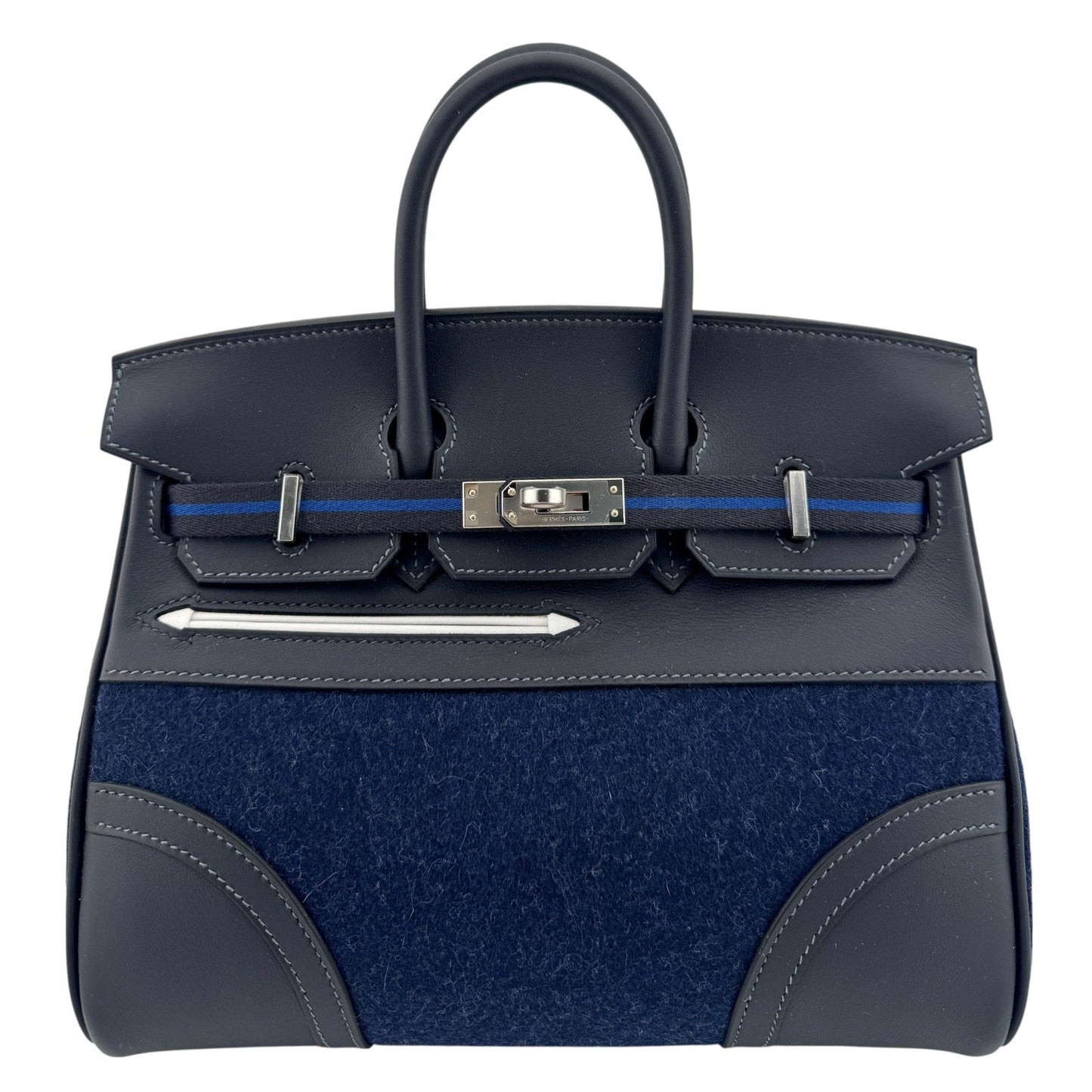 Hermes Birkin 25 Go Team Bleu Nuit Caban Blue Feutre Palladium Hardware 2025 Limited Edition
