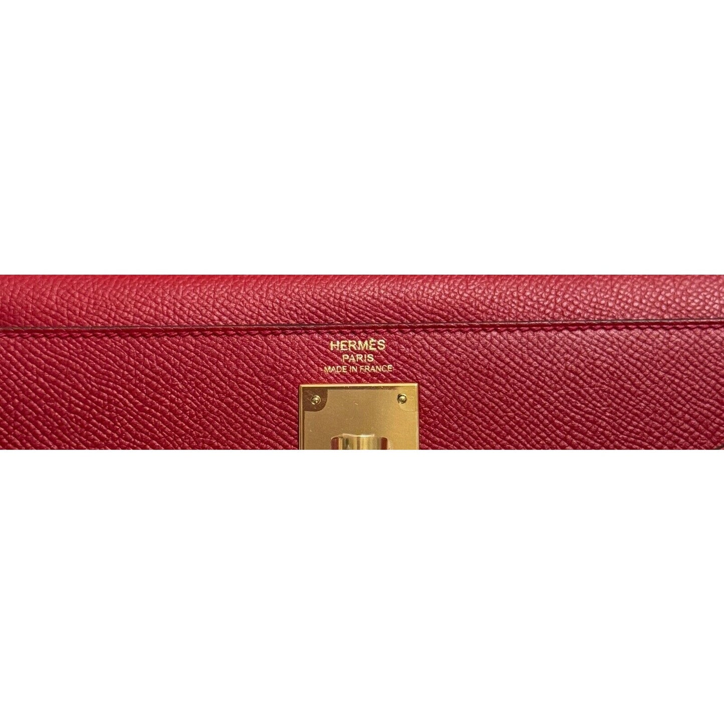 Hermes Kelly 28 Sellier Rouge Casaque Red Epsom Leather Gold Hardware