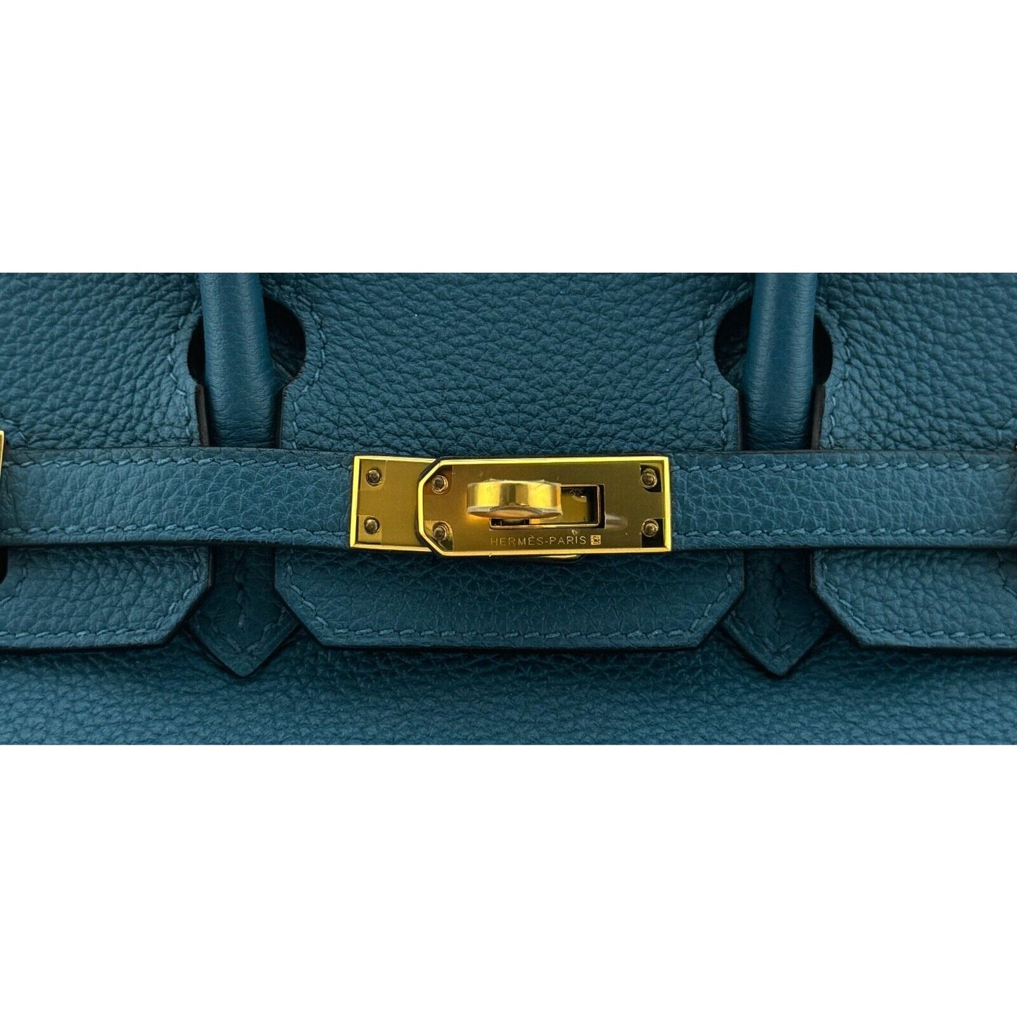 Hermes Birkin 25 Blue Colvert Togo Leather Gold Hardware
