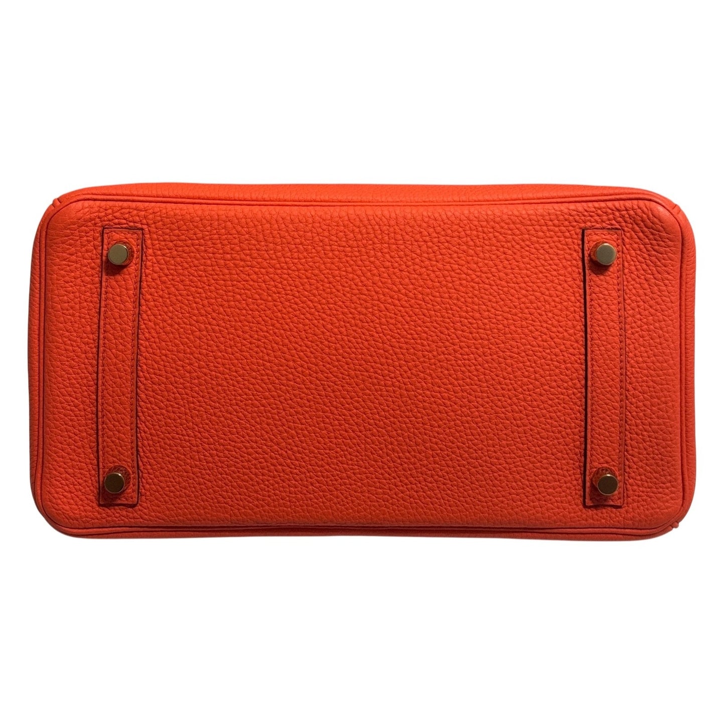 Hermes Birkin 30 Feu Orange Leather Gold Hardware RARE